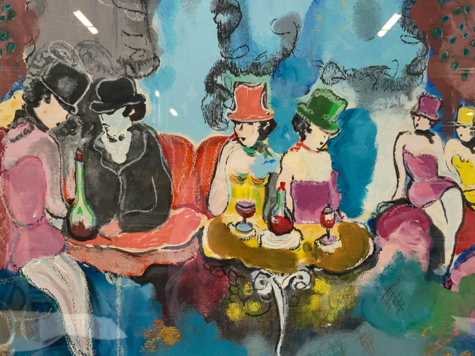 Zule Moskowitz Sgd Party Silk Screen Framed (1 of 9)