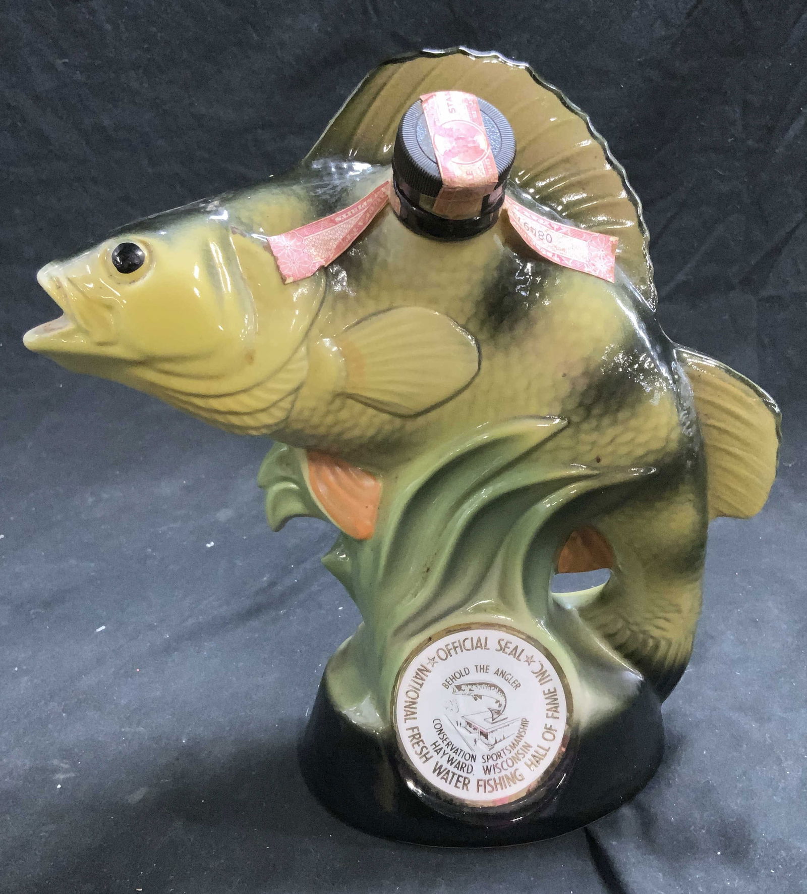 Jim Beam Fish Majolica Liquor Porcelain Bottle (1 of 9)