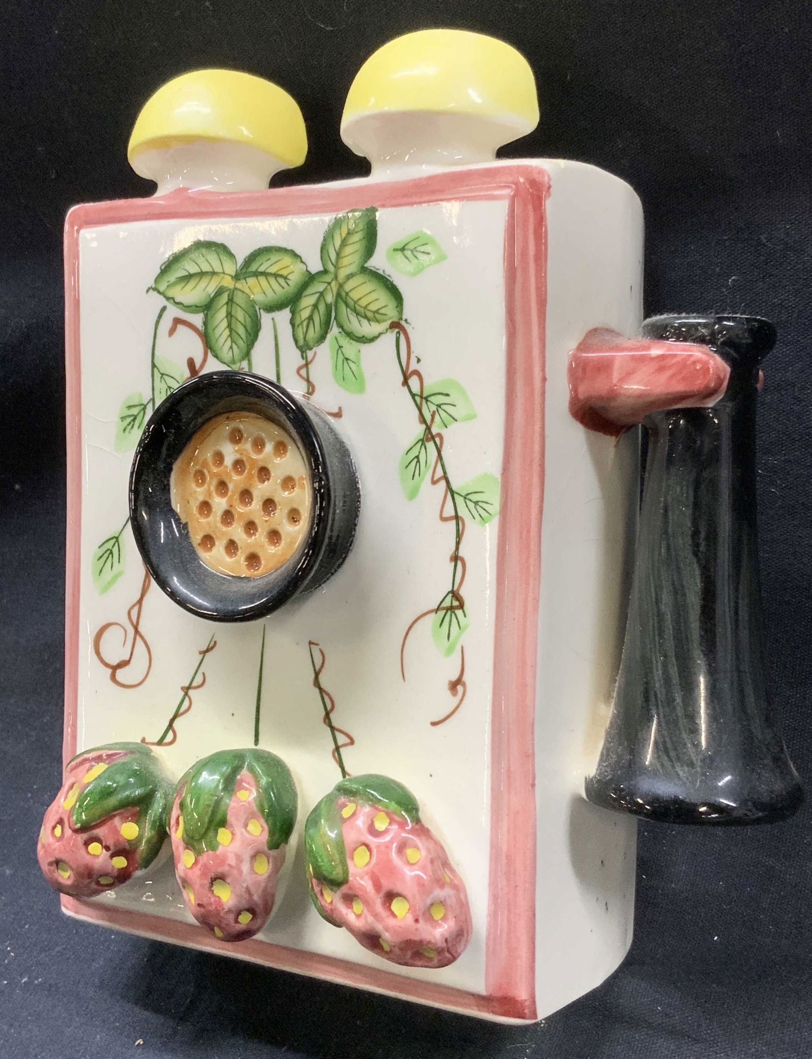 Vtg Ceramic Phone Wall Pocket, Japan (1 of 9)