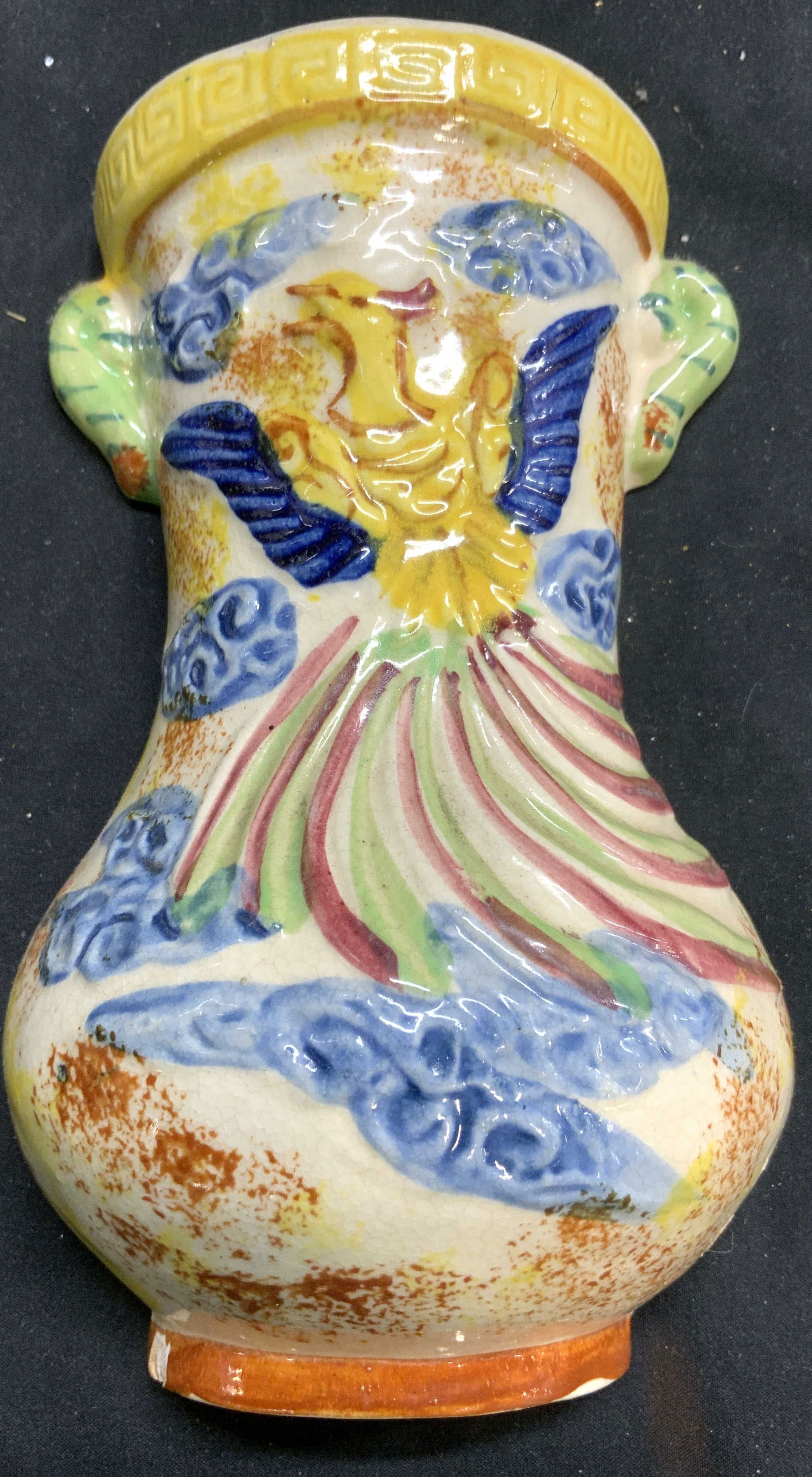 Vintage Ceramic Wall Vase Pocket Vessel Japan (1 of 6)