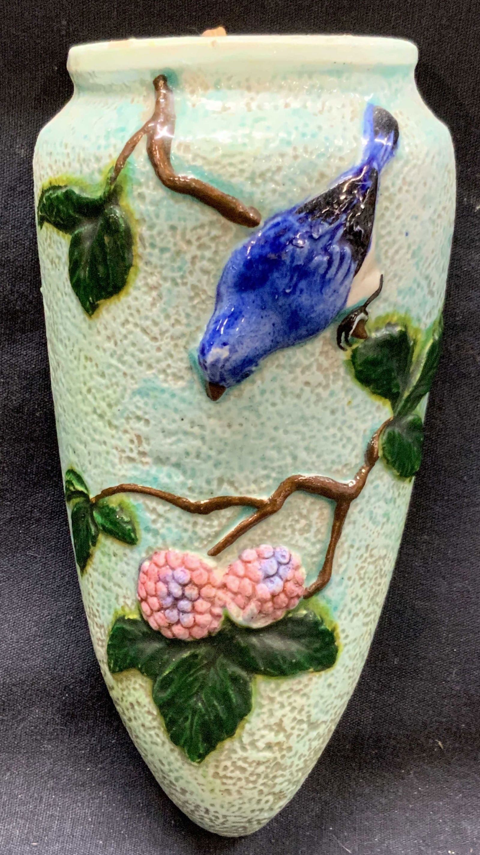 Hand Painted Ceramic Vtg Wall Pocket, Japan (1 of 7)