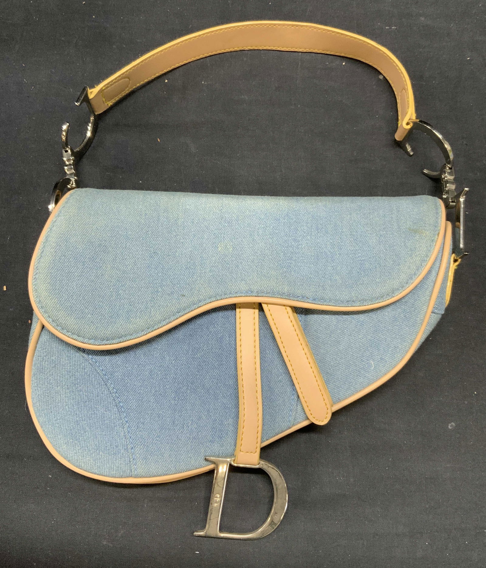 Christian Dior Style Denim Saddle Bag (1 of 8)