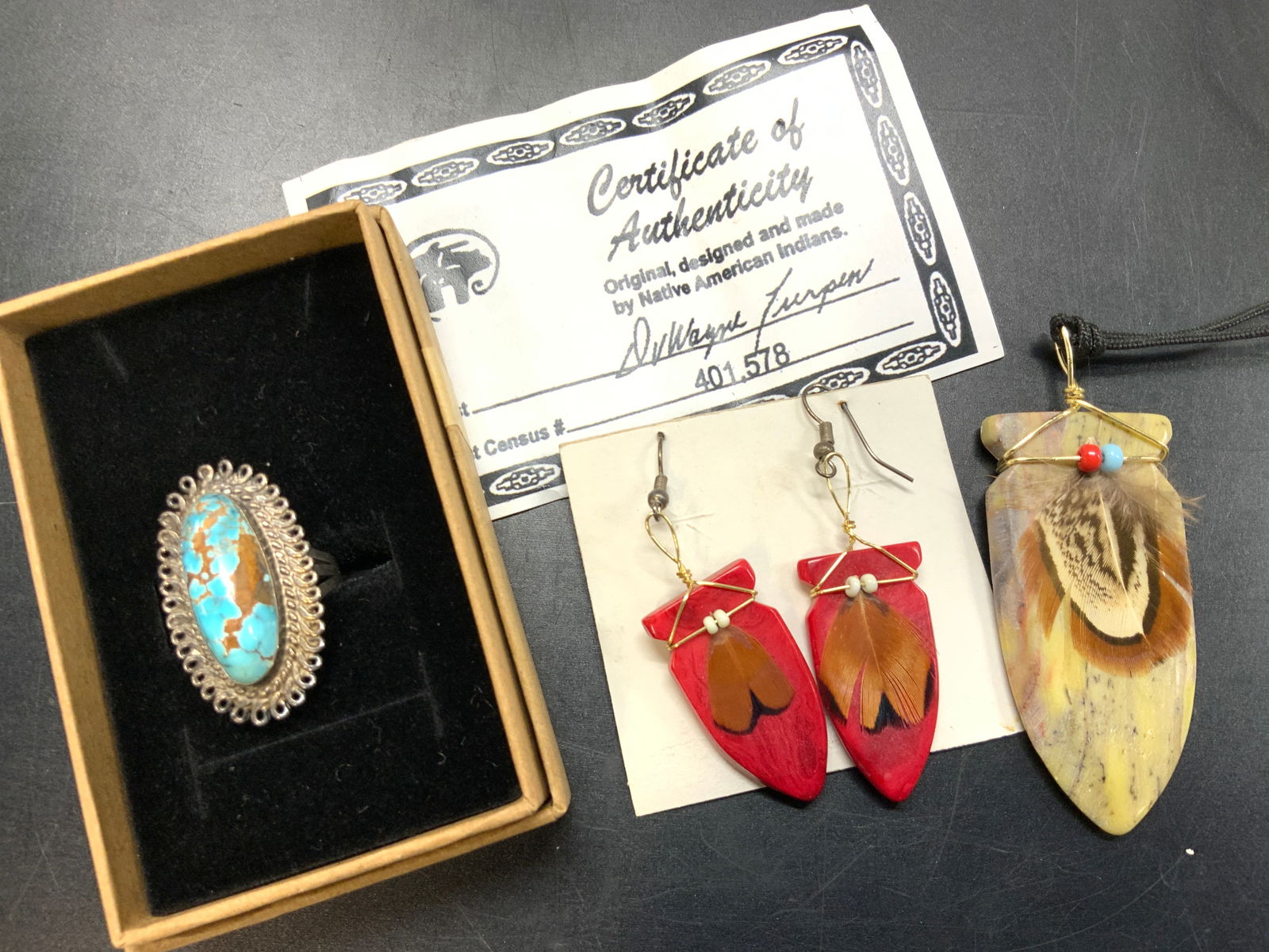 Lot3 Jewelry, Sterling Silver, Native American, + (1 of 8)