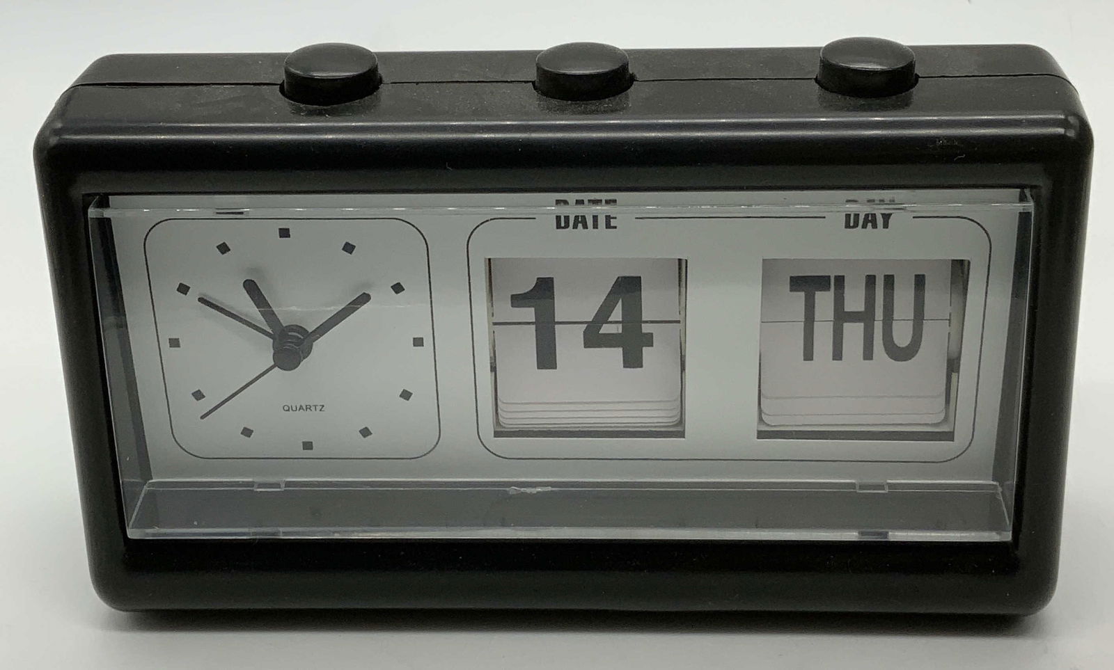 Vintage Black Time & Date Table Clock (1 of 6)