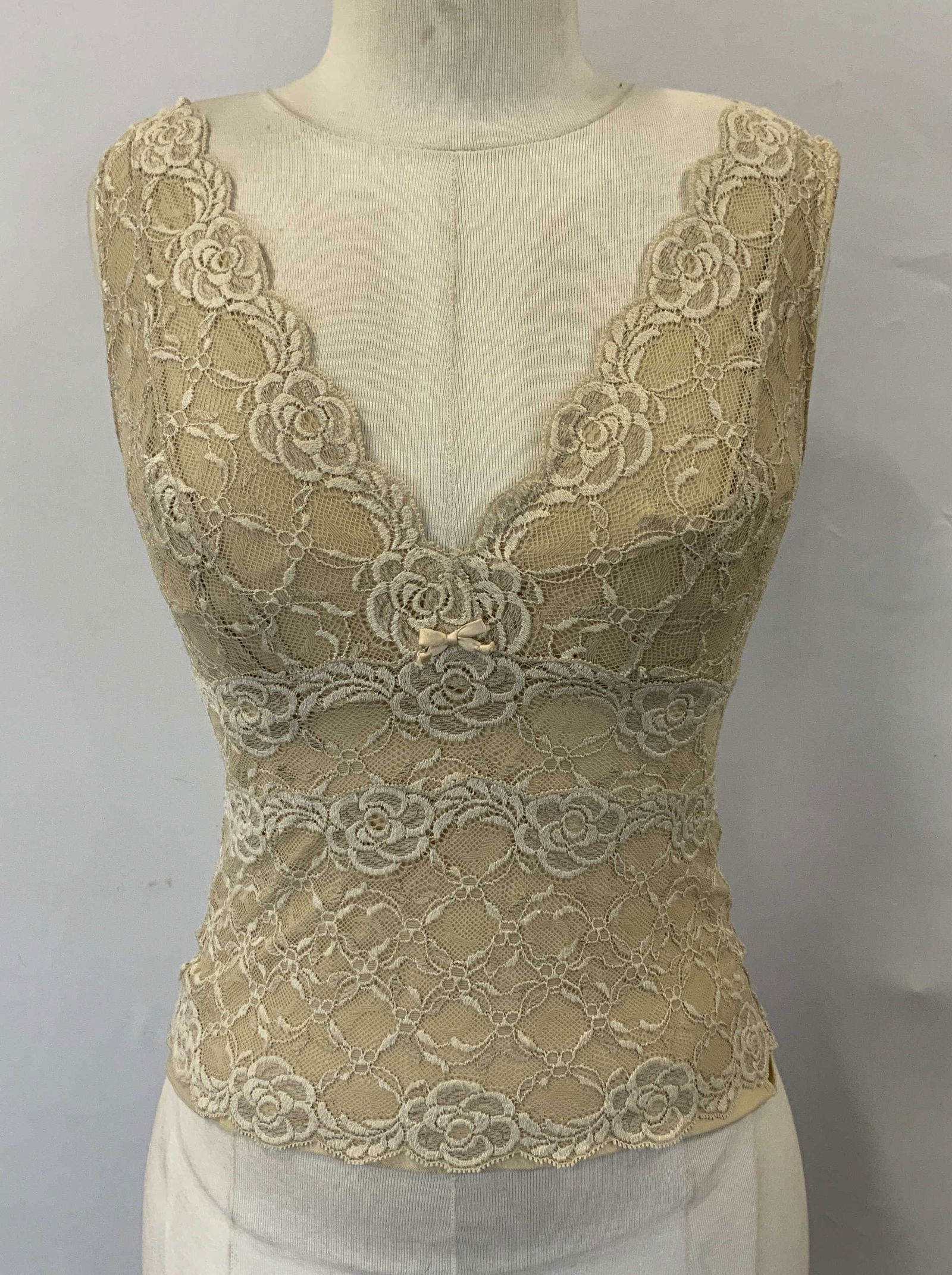 Leigh Bantivoglio Tan Lace Camisole (1 of 6)