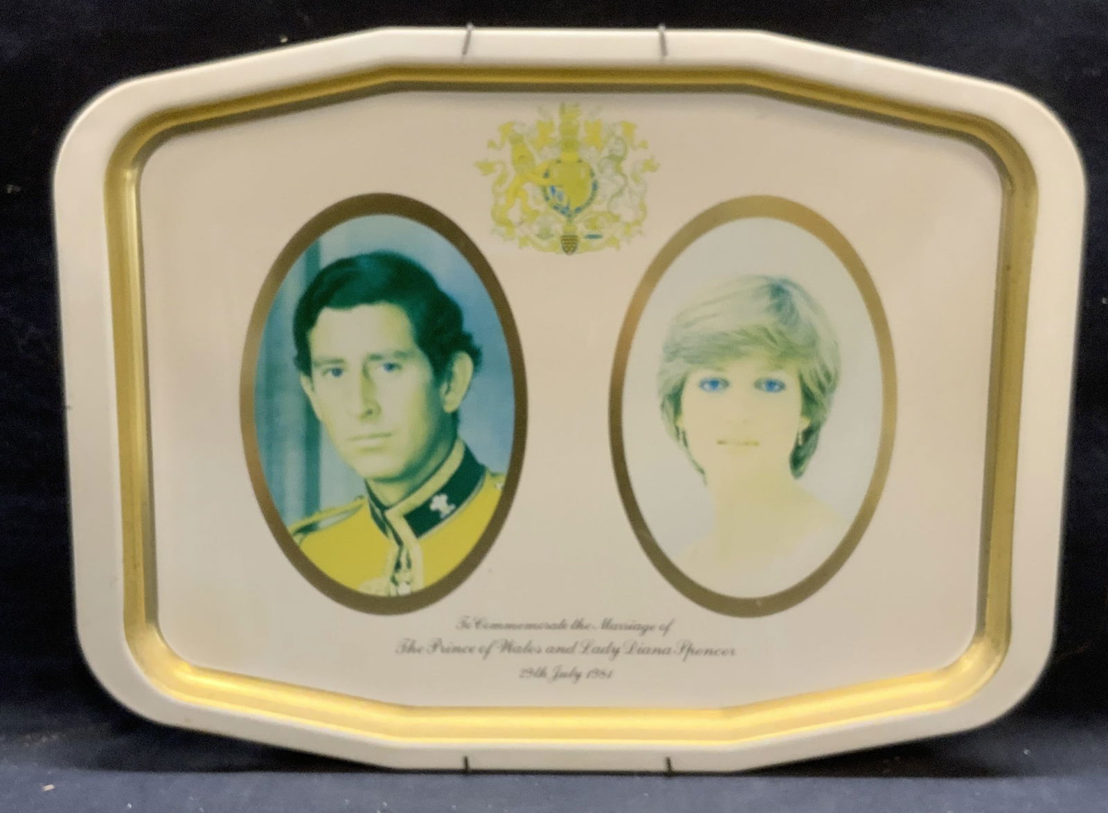 Vtg Charles & Diana Commemorative Marriage Tray (1 of 6)