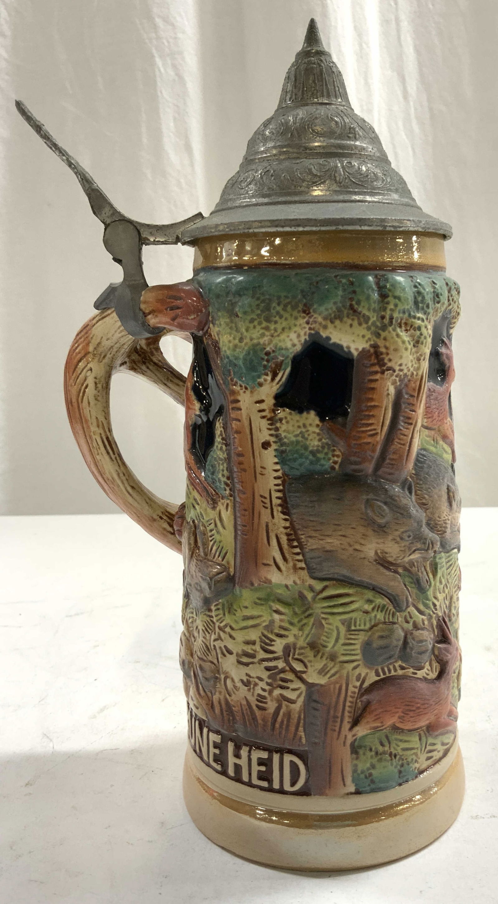 ORIGINAL KING Vntg Ceramic Beer Stein W Lid (1 of 7)