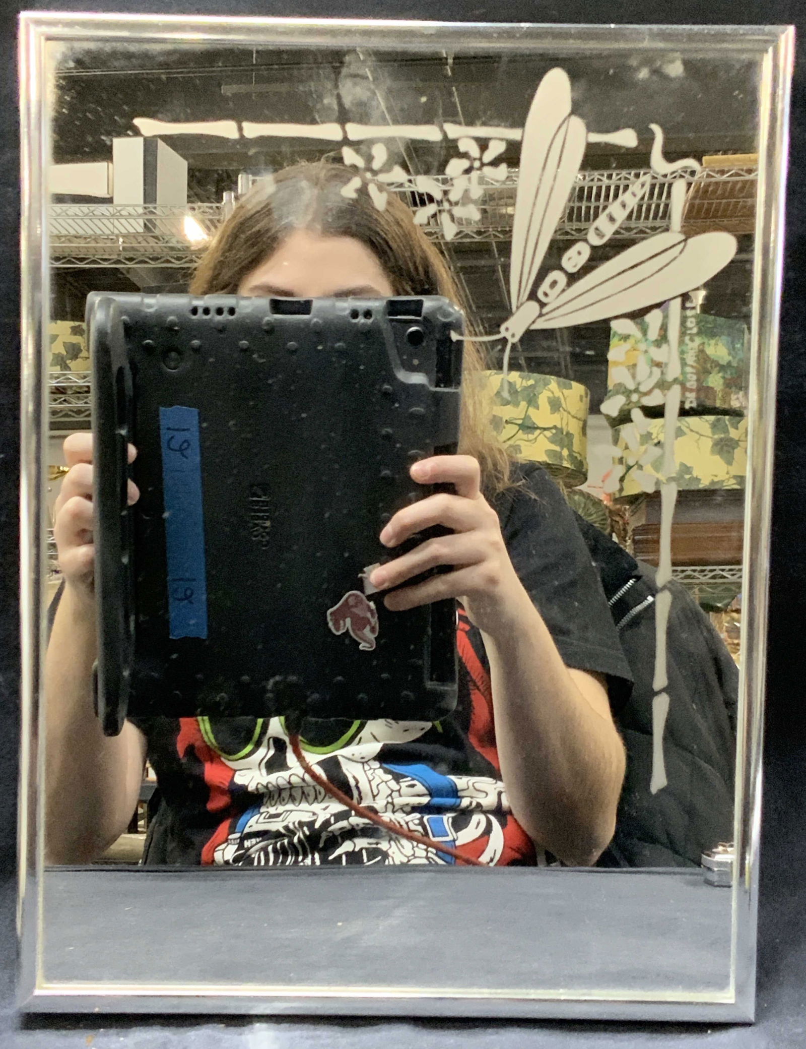 Deborah Close Metal Frame Dragon Fly Mirror (1 of 6)