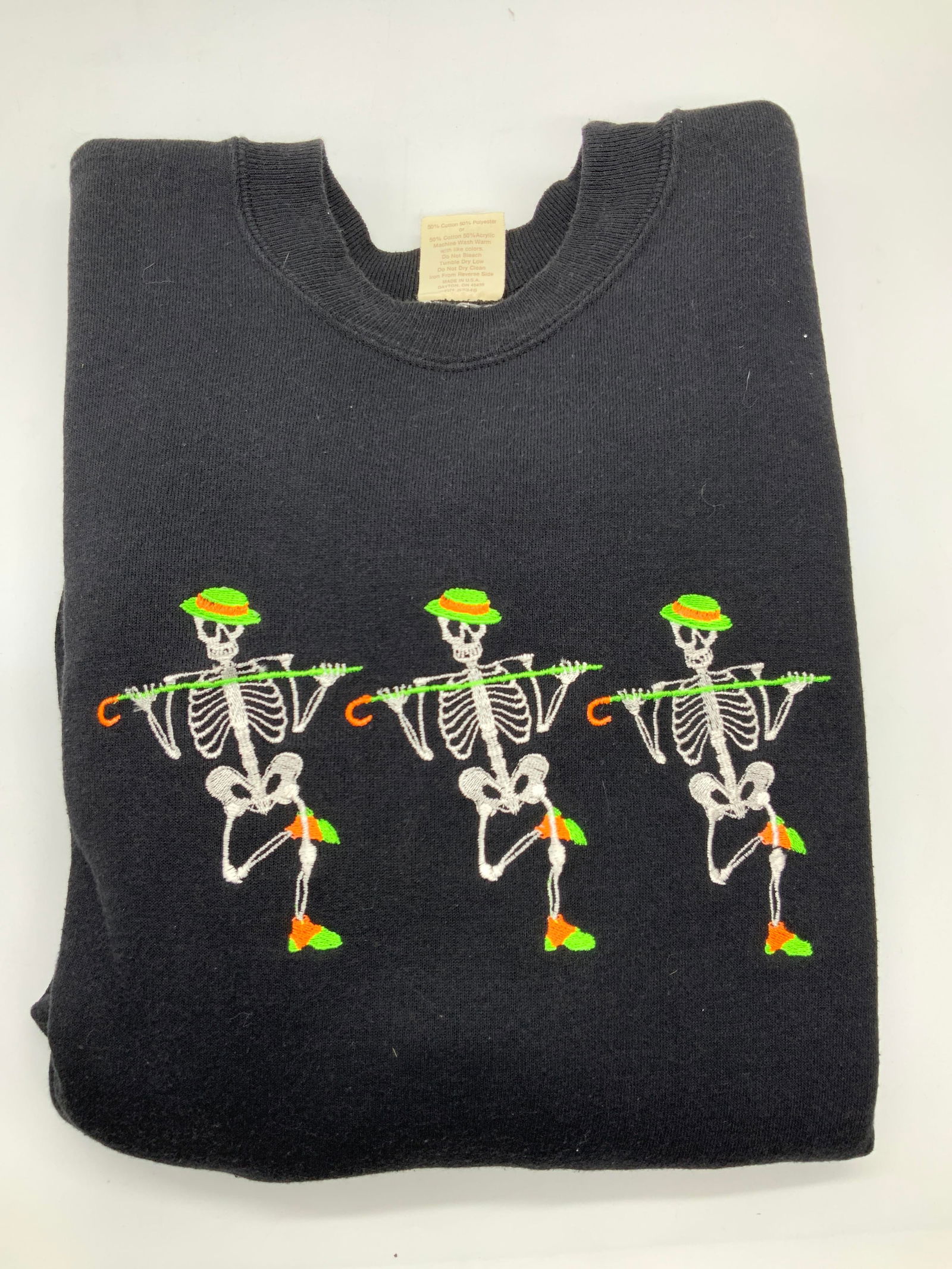 Peanut Butter & Jelly skeleton Embroidered Sweater (1 of 8)