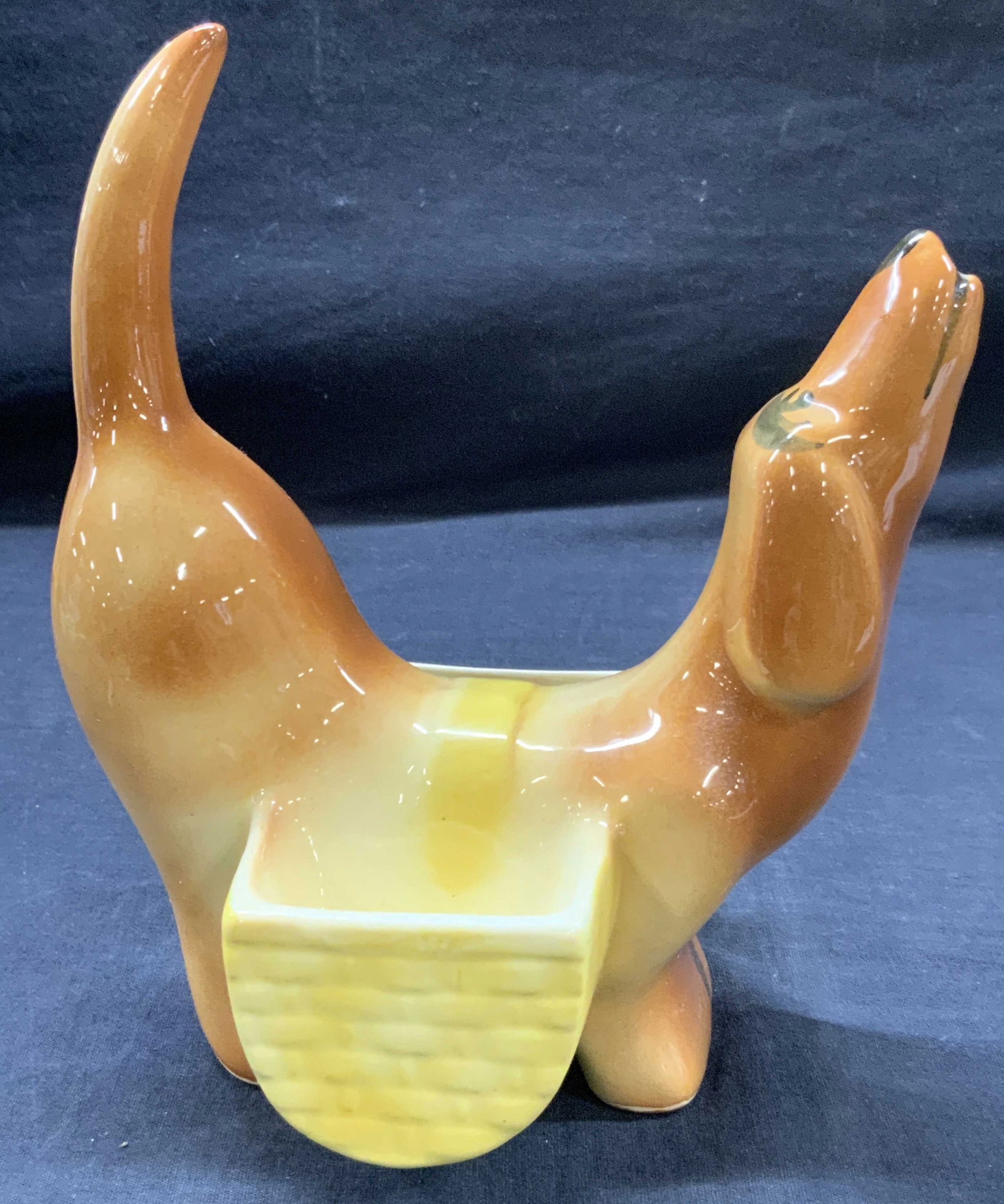 Vtg Dachshund Dog Ceramic Caddy/ Planter (1 of 8)