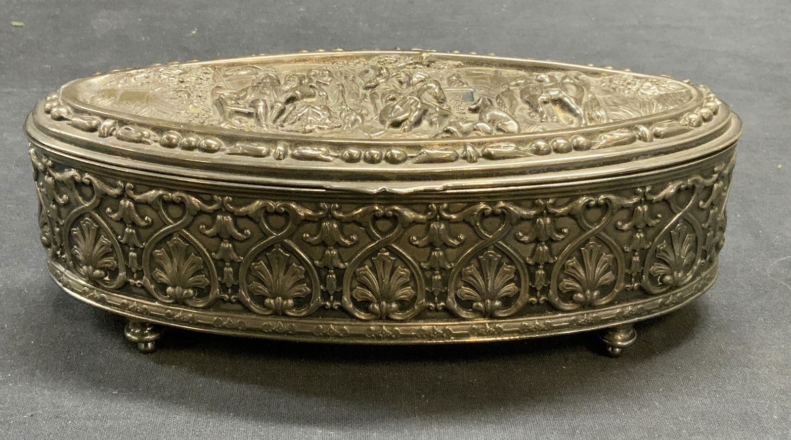 JB Jennings Brothers Silver Pl Jewelry Box (1 of 8)