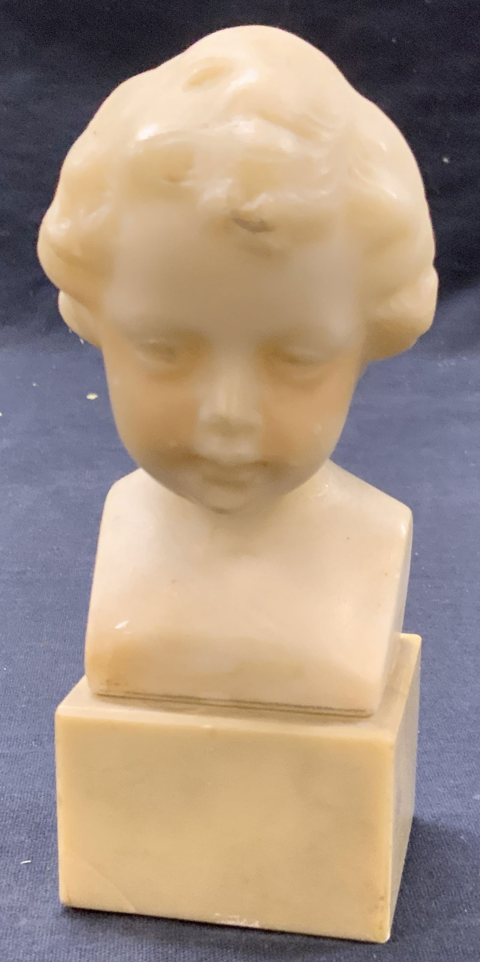 Carved Stone Child Bust (1 of 7)