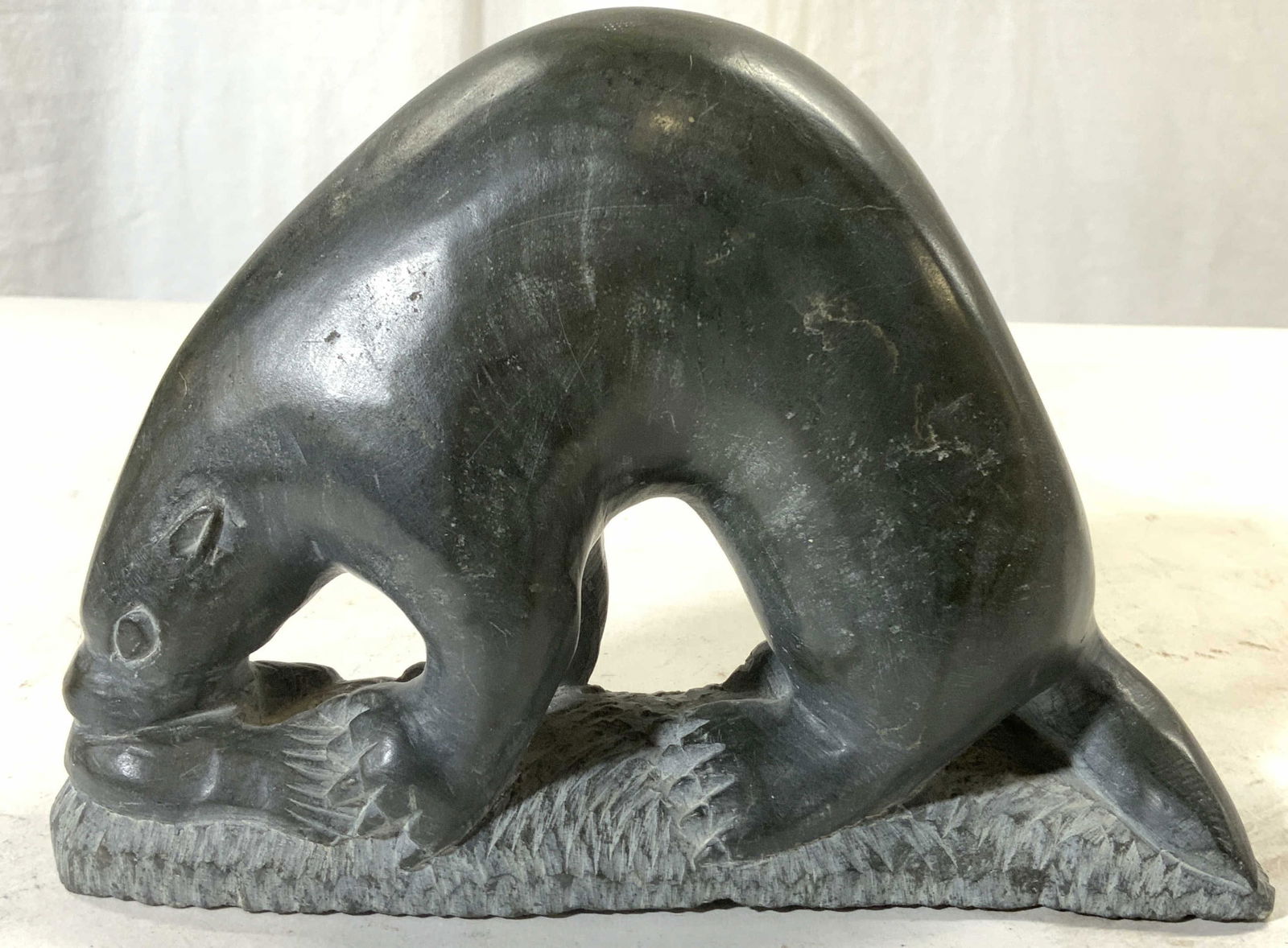 Signed Soapstone Sea Otter Sculpture Canada (1 of 6)