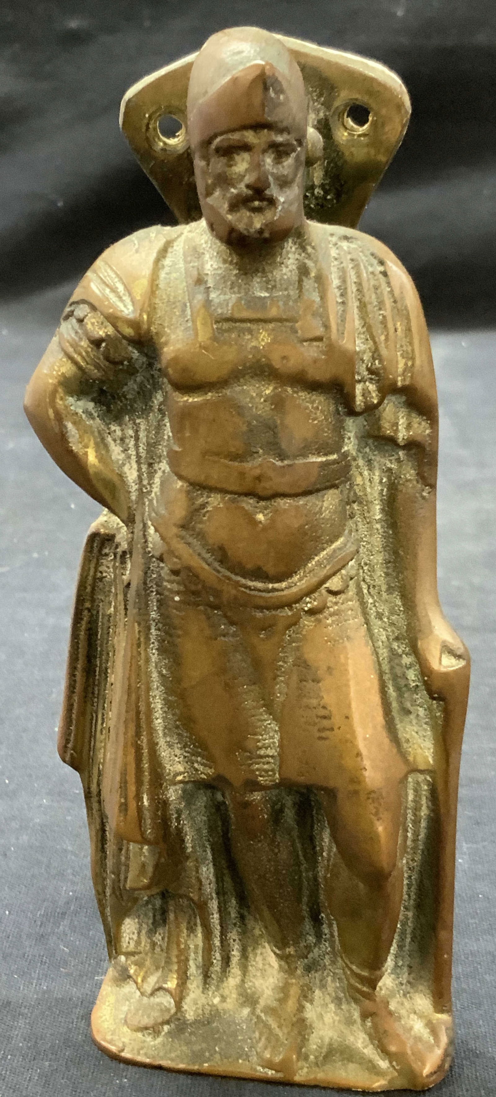 Vtg Cast Brass Roman Solider Door Knocker (1 of 7)