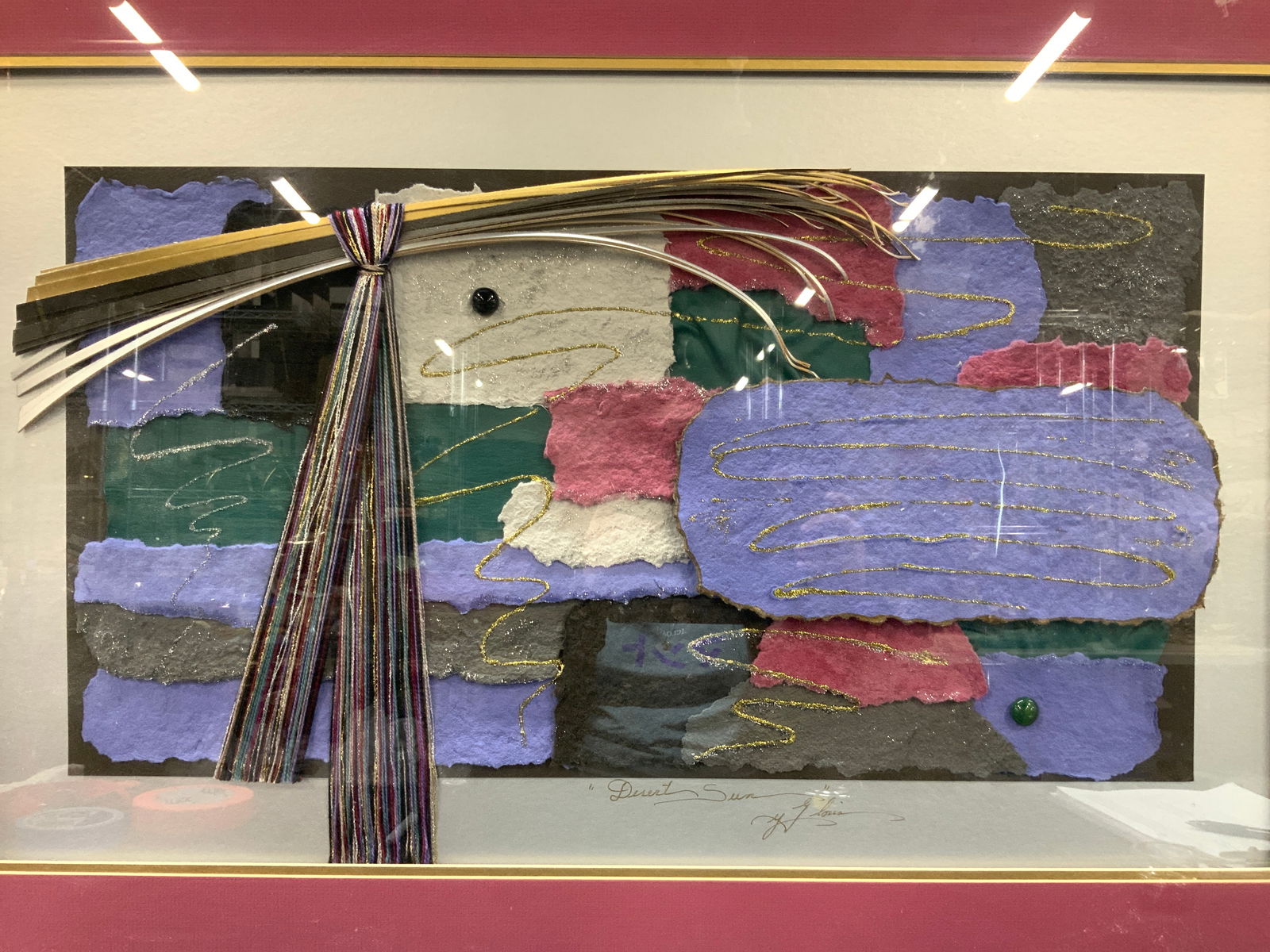 Y.G.Loria Sgd Mixed Media Collage 38in (1 of 13)