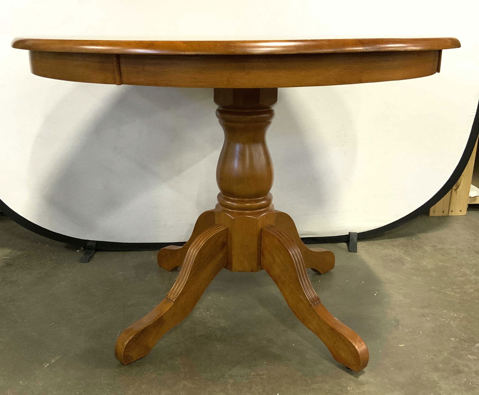 Pedestaled Circular Wooden Dining Table (1 of 8)