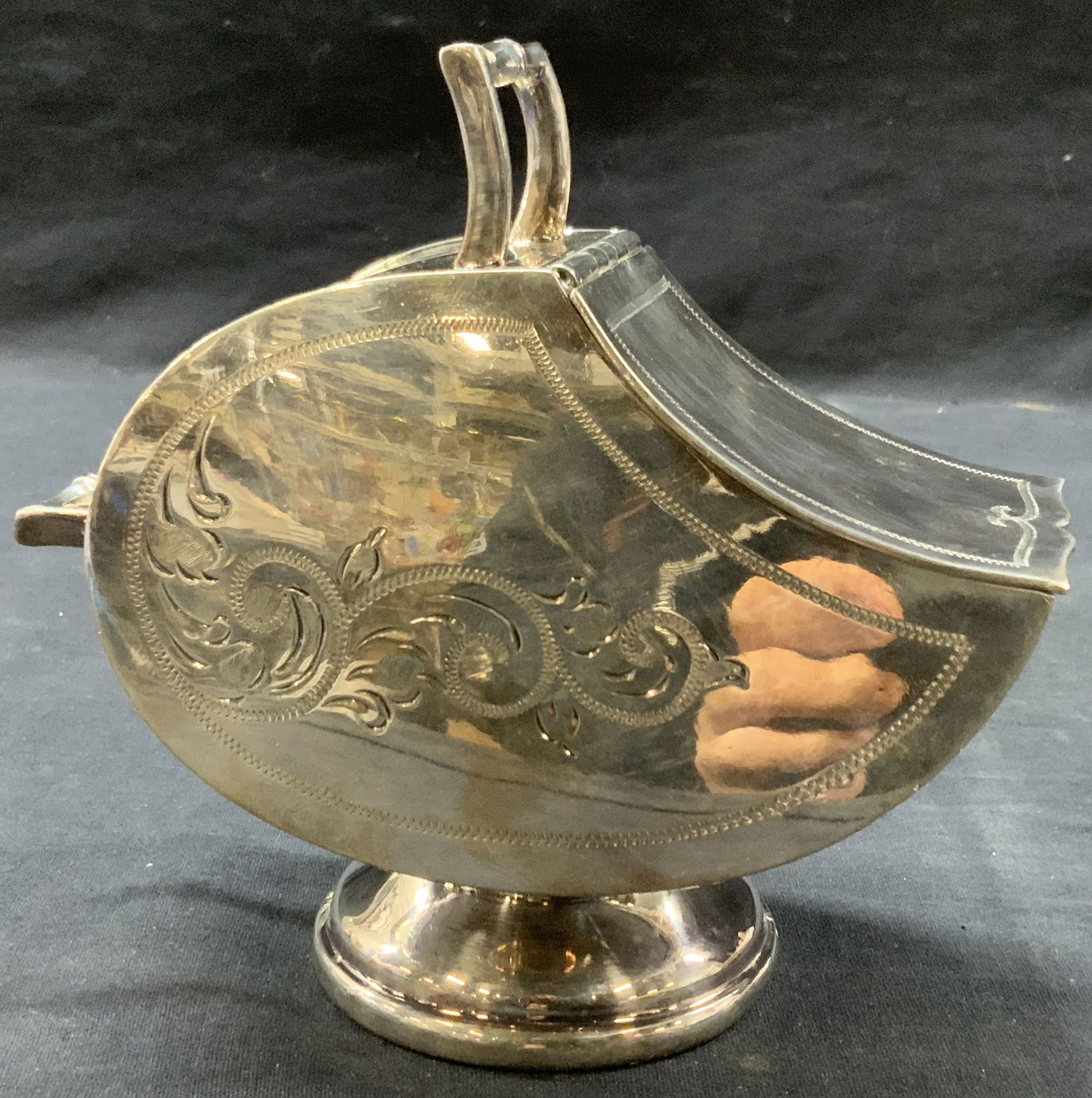 Vintage England Silver Plate Sugar Scuttle (1 of 8)