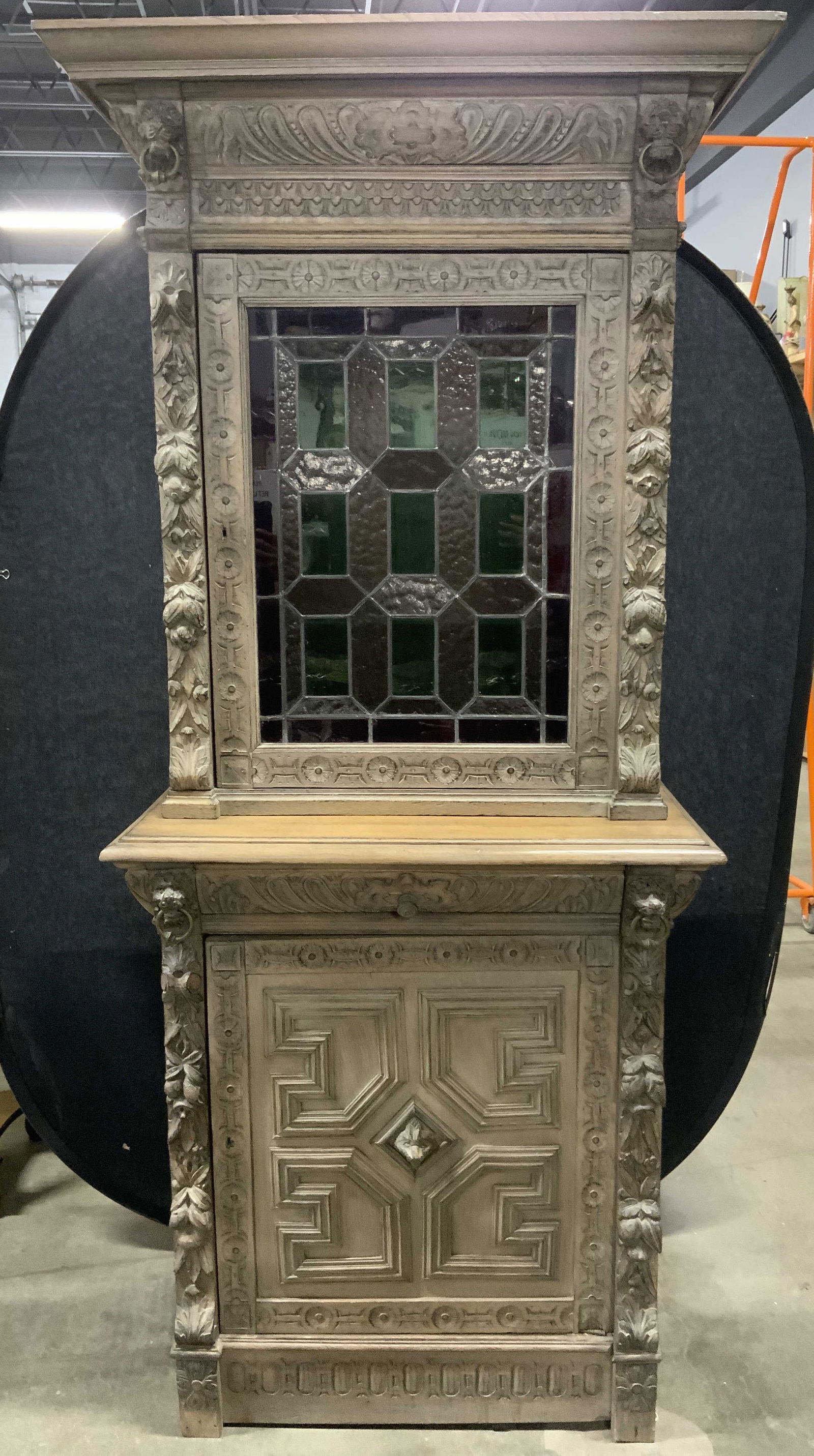 Victorian Renaissance Revival Carved Wood Cabinet (1 of 10)
