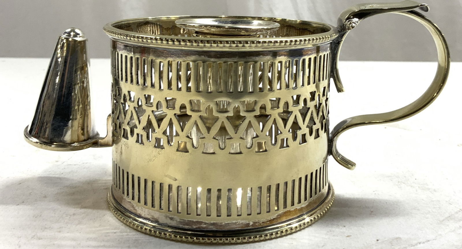 Vntg Silver tn Metal Candle Holder & Snuffer (1 of 6)