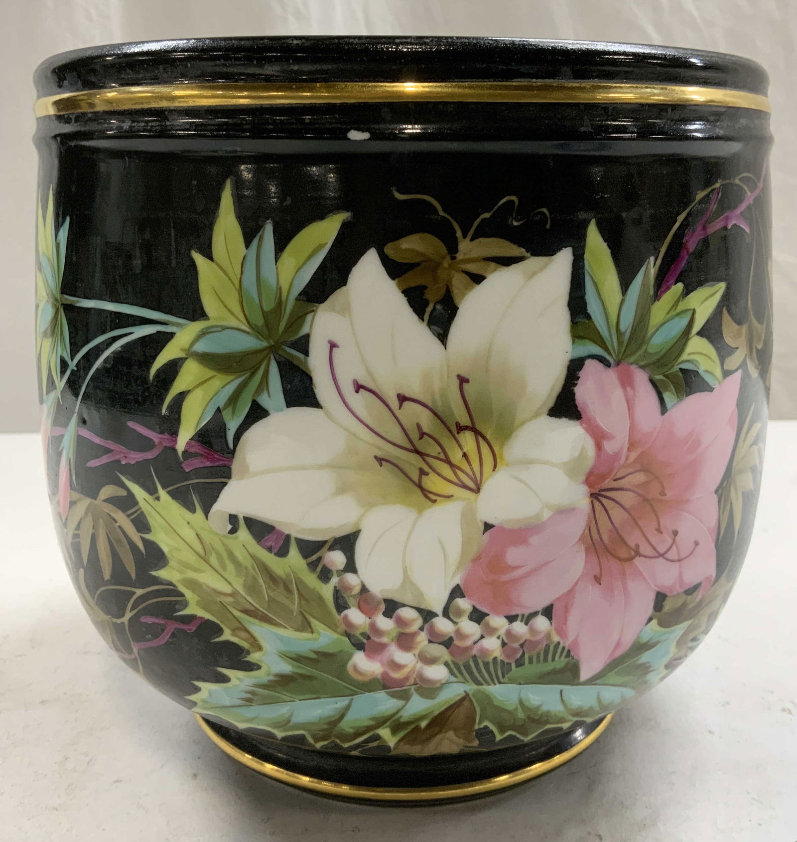 Vintage Hand Painted Porcelain Planter Vessel (1 of 6)
