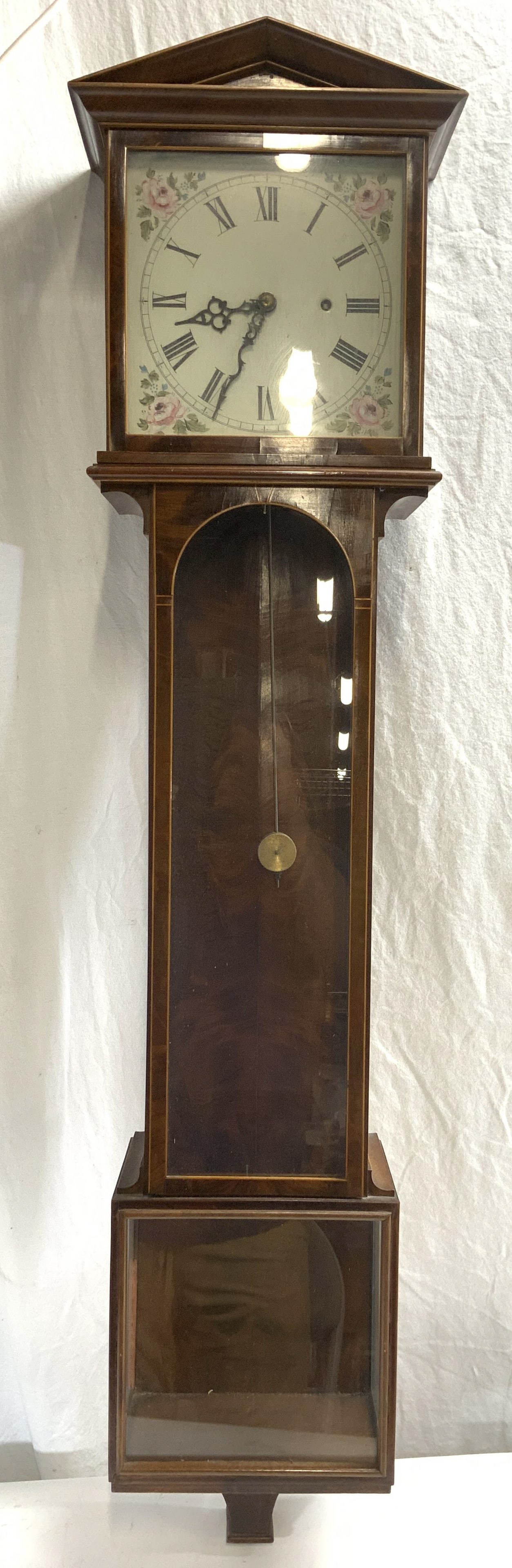 Vintage Wooden Wall Clock W Pendulum 50in (1 of 9)