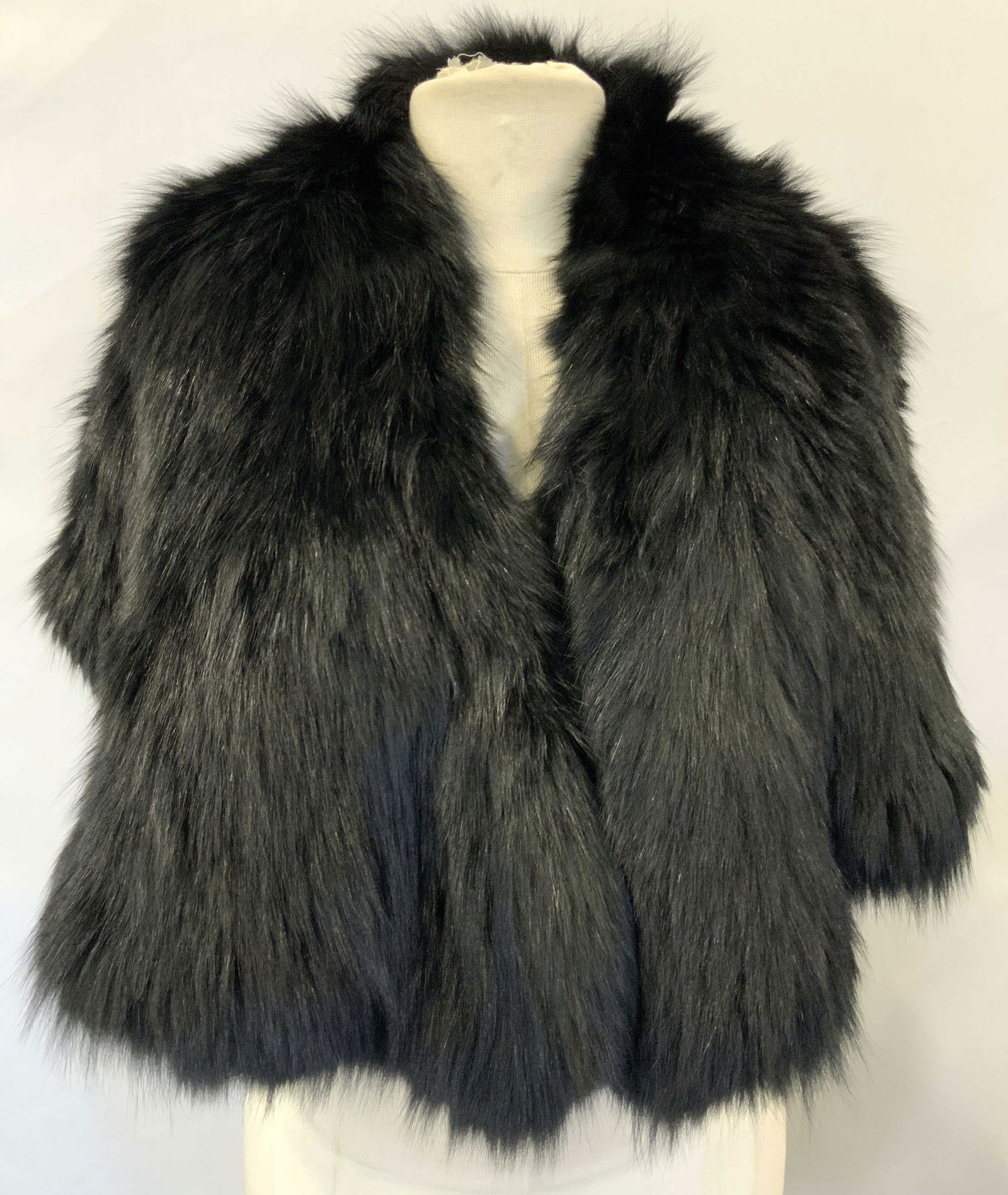 Max Studio Black Fox Stole Shawl (1 of 7)
