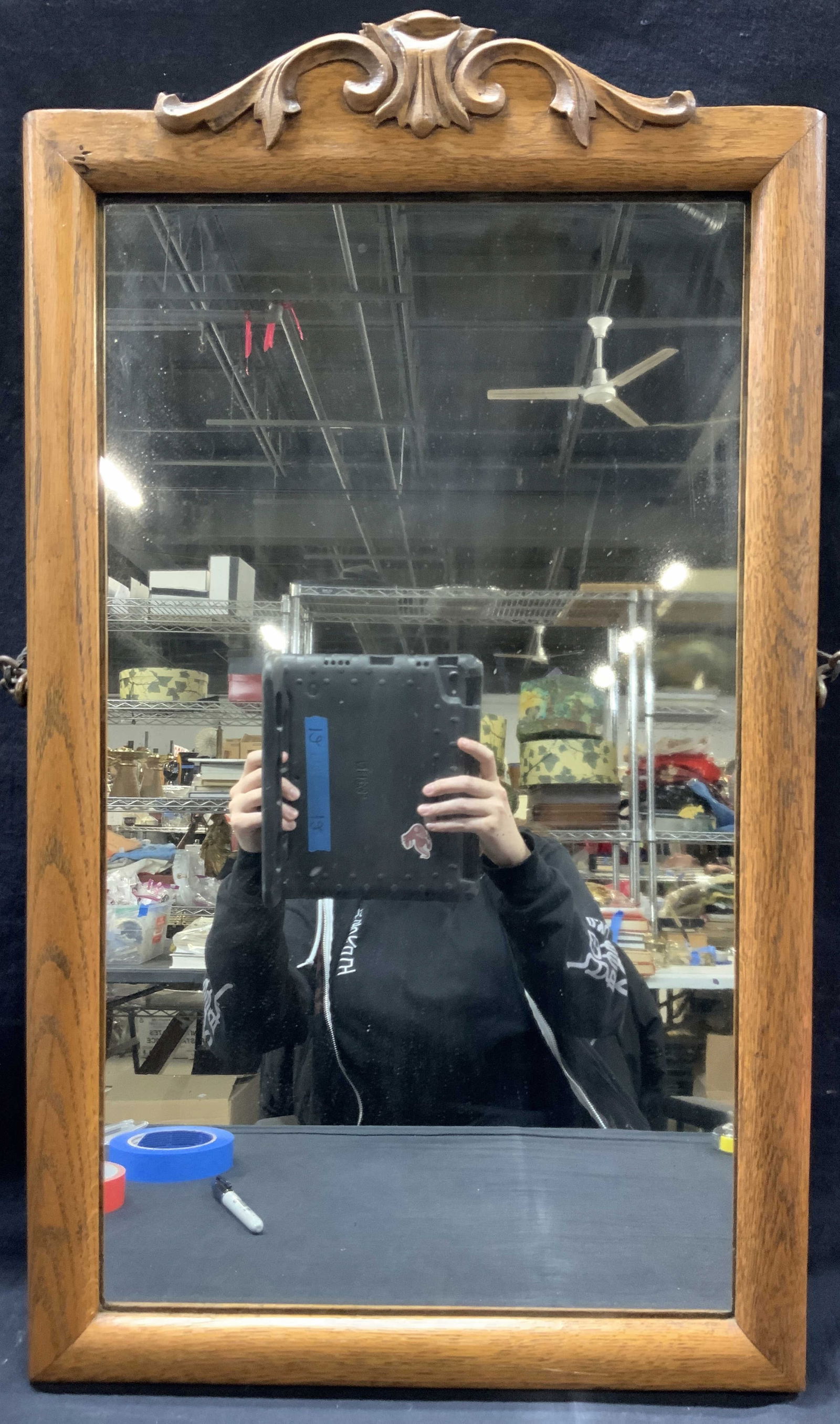 Carved Wooden Framed Wall Mirror (1 of 6)