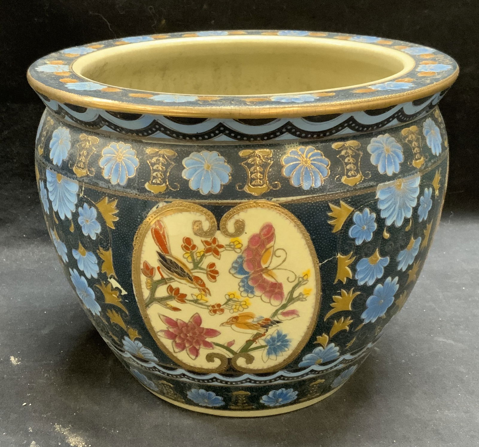 New England Pottery Floral Ceramic Planter (1 of 6)