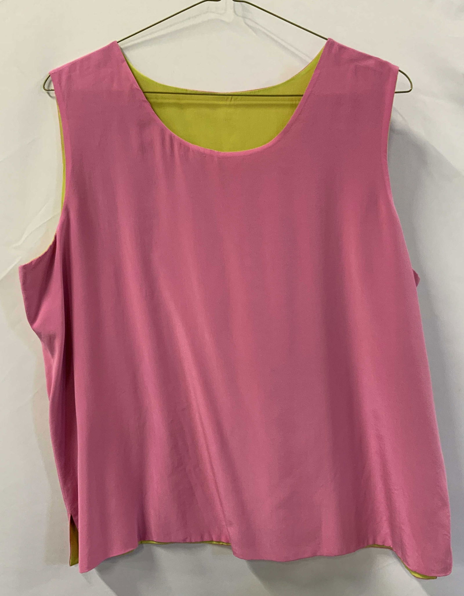 Pink & Green Reversible Silk Top (1 of 7)