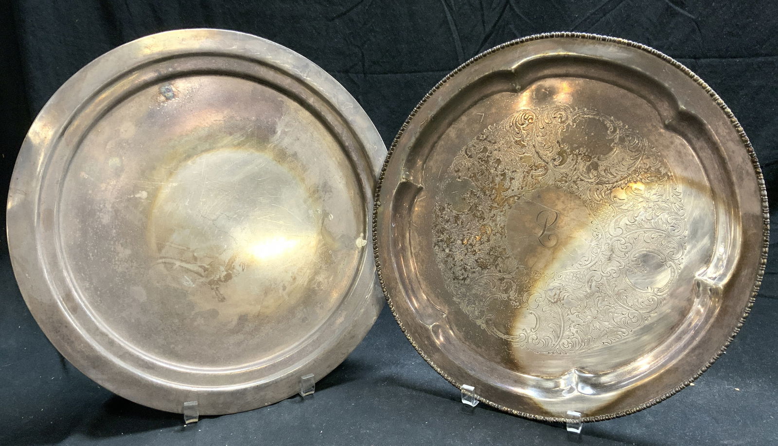2 Vtg Regency NY & MSC Silver Plate Serving Trays (1 of 8)