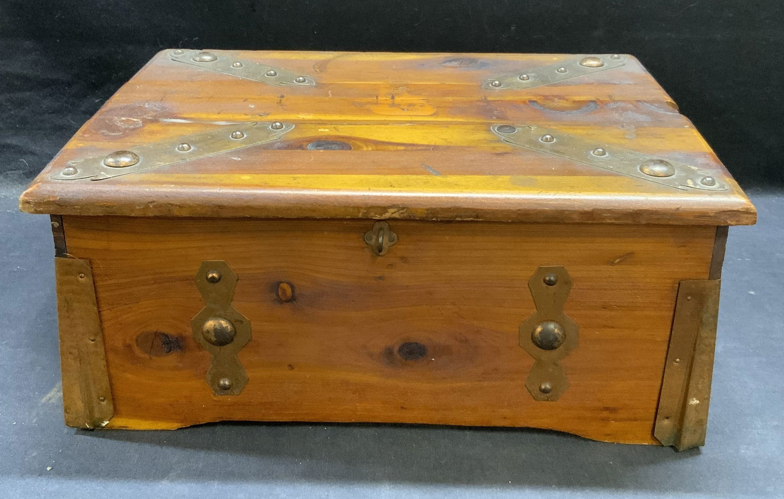 Vintage Shaftlaide Wood & Brass Storage Box (1 of 9)