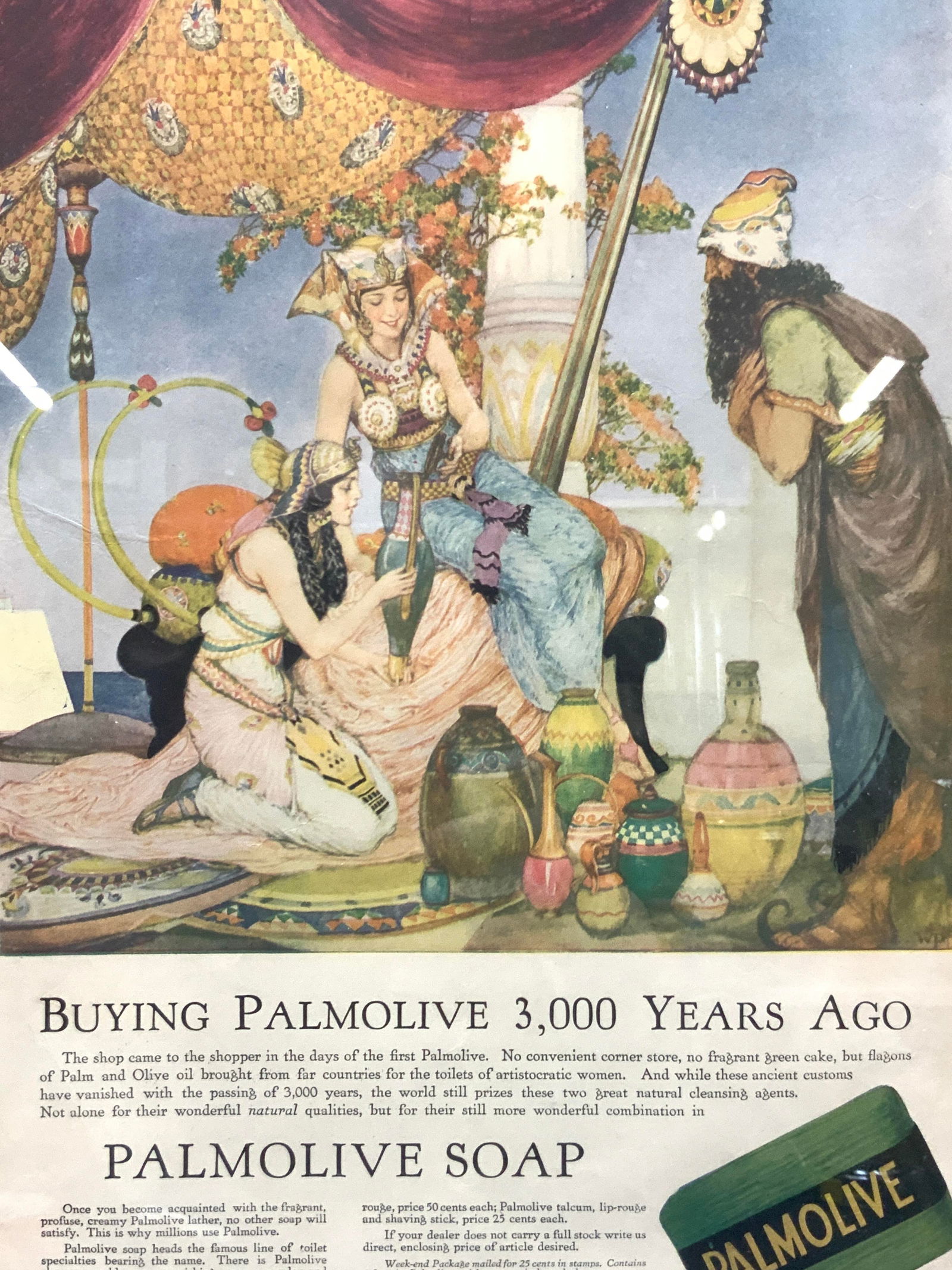 Vtg BJ Johnson Soap Co Palm Olive Soap Advert (1 of 8)