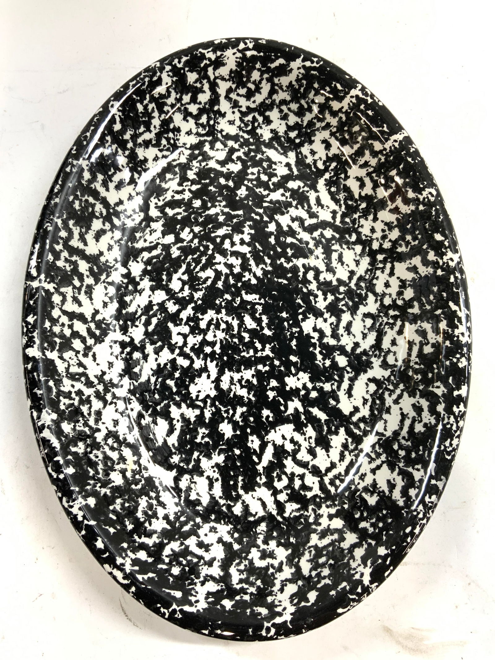 Spongeware Oval Porcelain Serving Dish ITALY 16in (1 of 7)