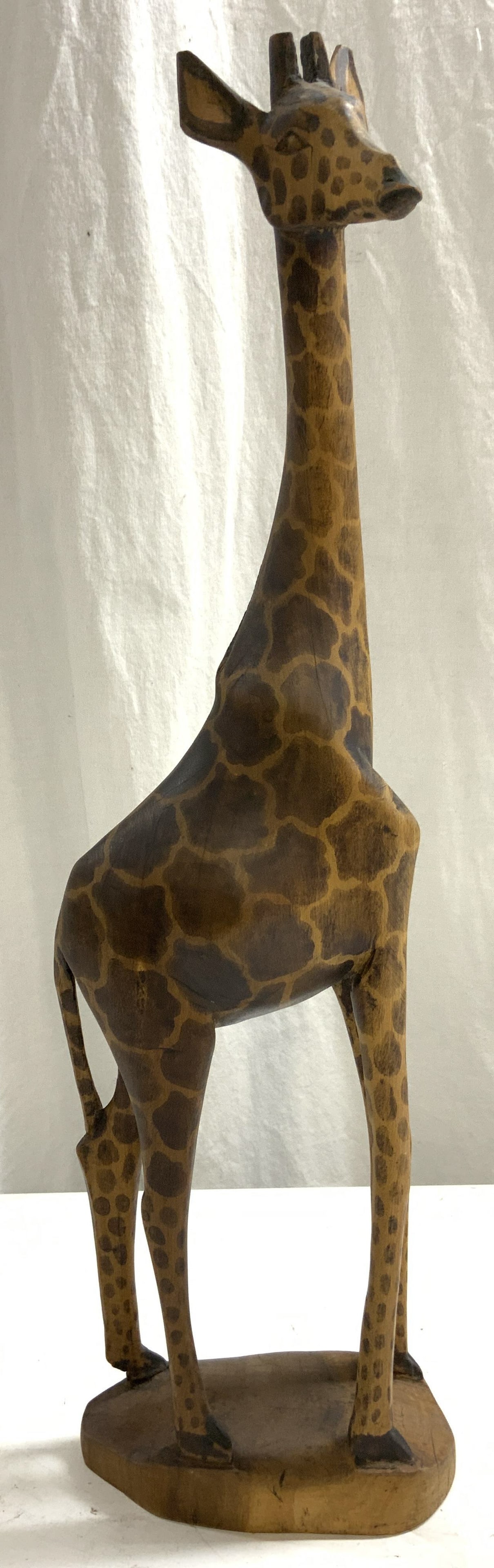 Carved Wooden Sculpture Giraffe Figural 19in (1 of 7)