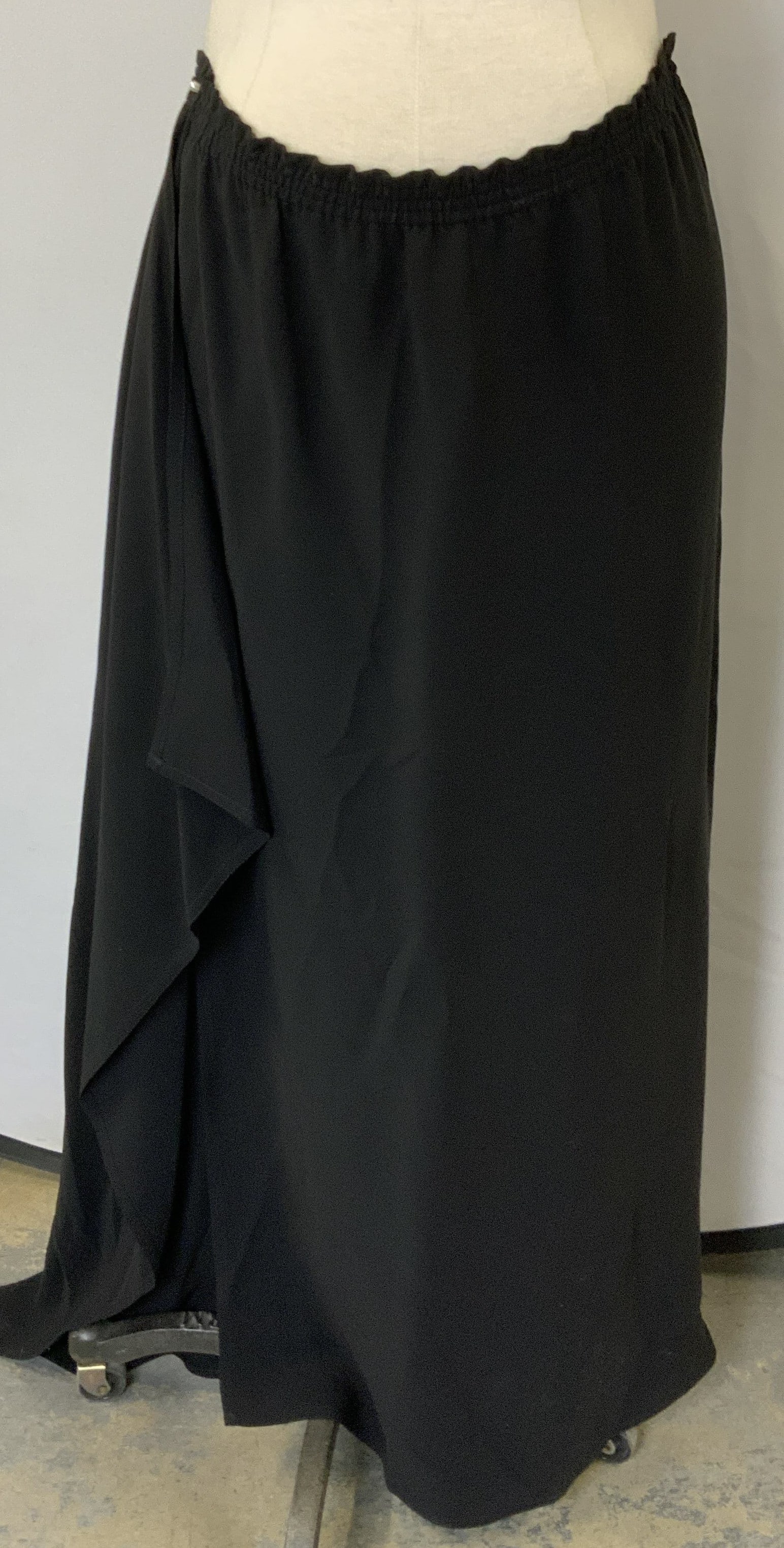 Zoran Black Silk Maxi Skirt, Italy (1 of 6)