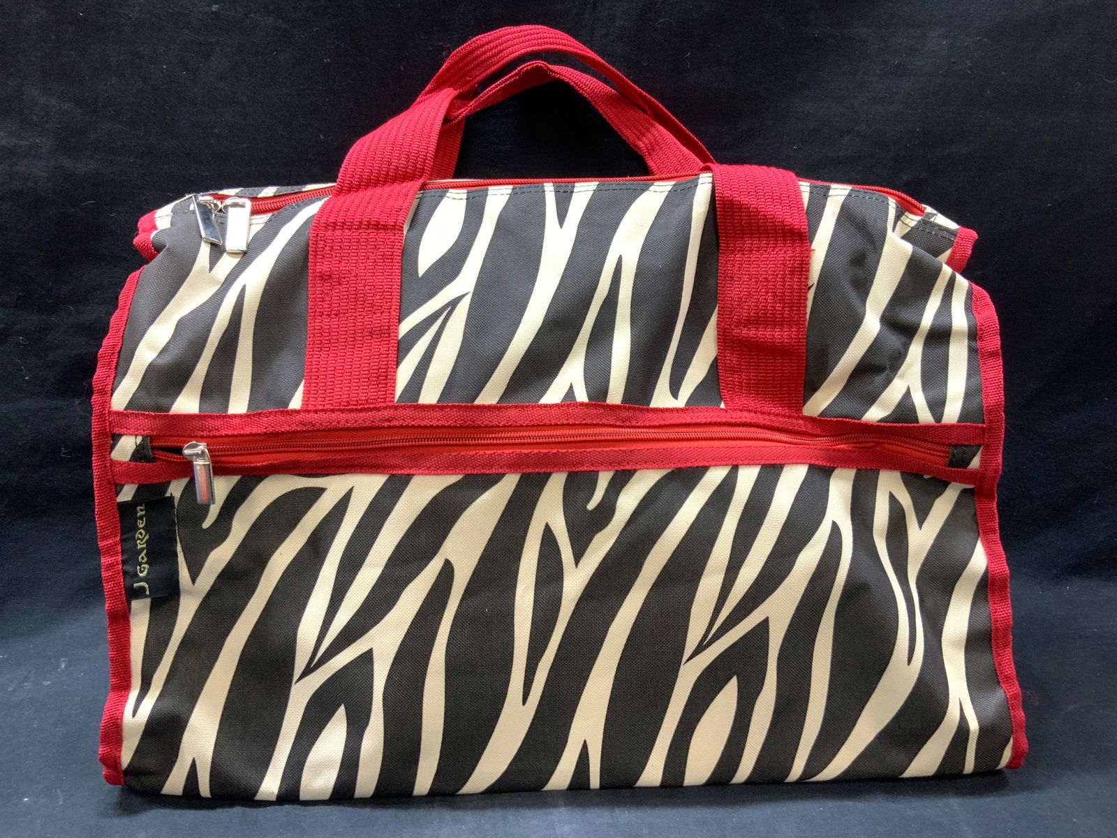 J. Garden Zebra Print Canvas Weekend Bag (1 of 7)