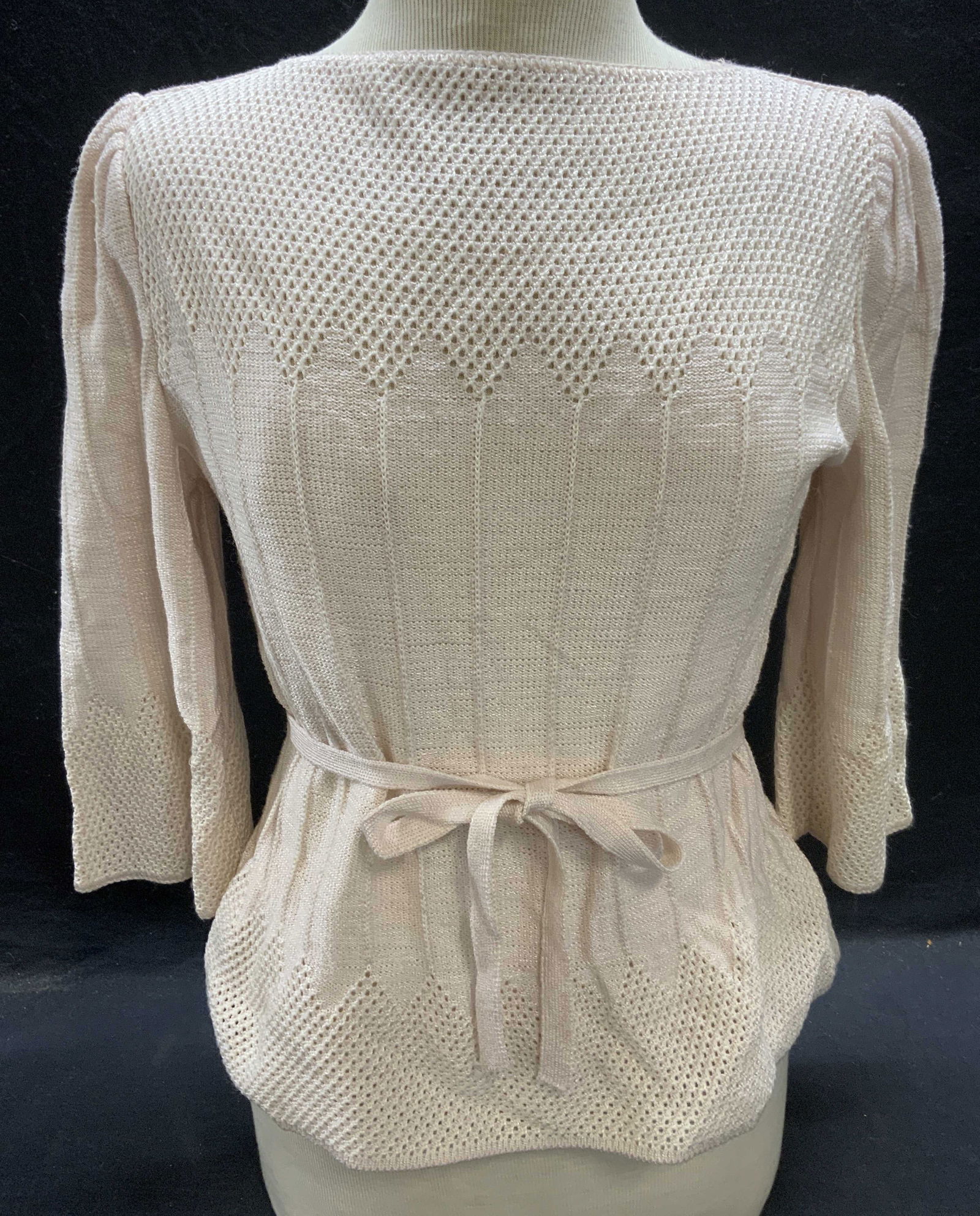 Vintage Light Pink Knit Sweater (1 of 6)