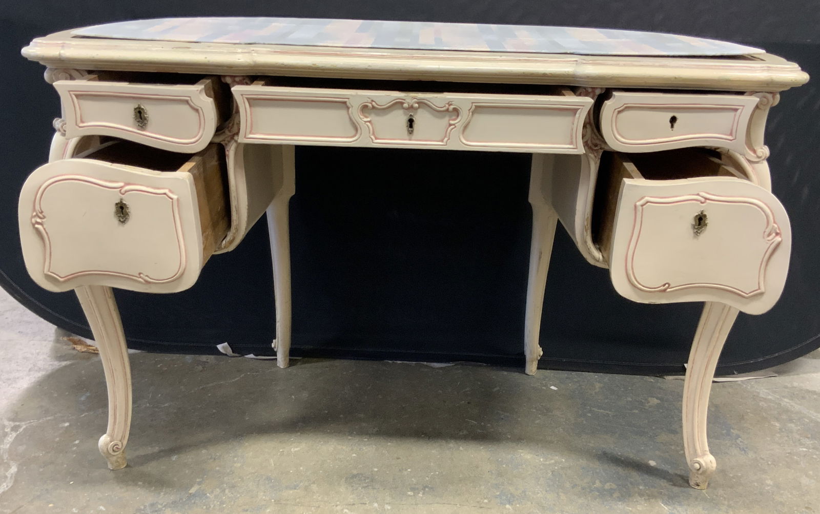 Antique Five Drawer Writing Desk, Vienna (1 of 14)