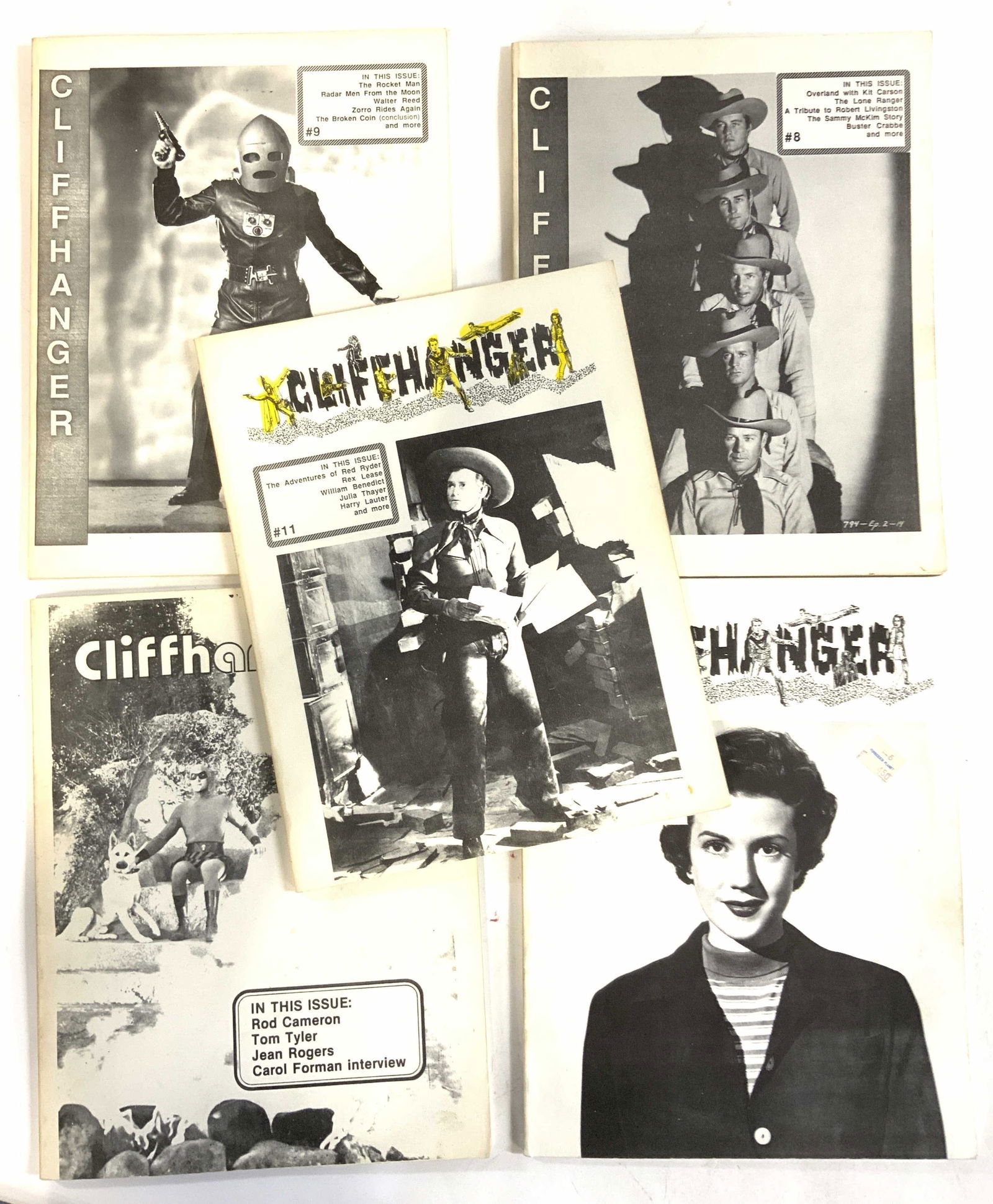 Lot 5 CLIFFHANGER Fan Magazine, #4,8,9,11,15 1980s (1 of 12)