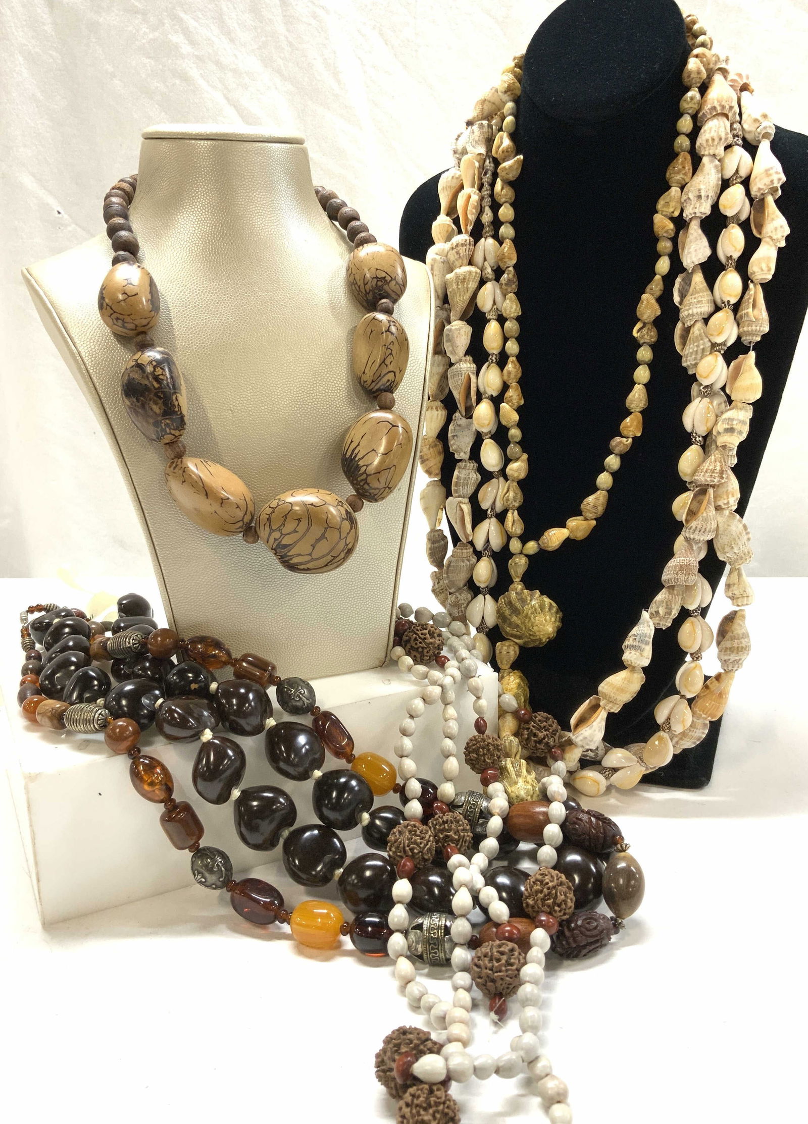 Hand Crafted Wood & Shell Necklaces, 8 (1 of 8)