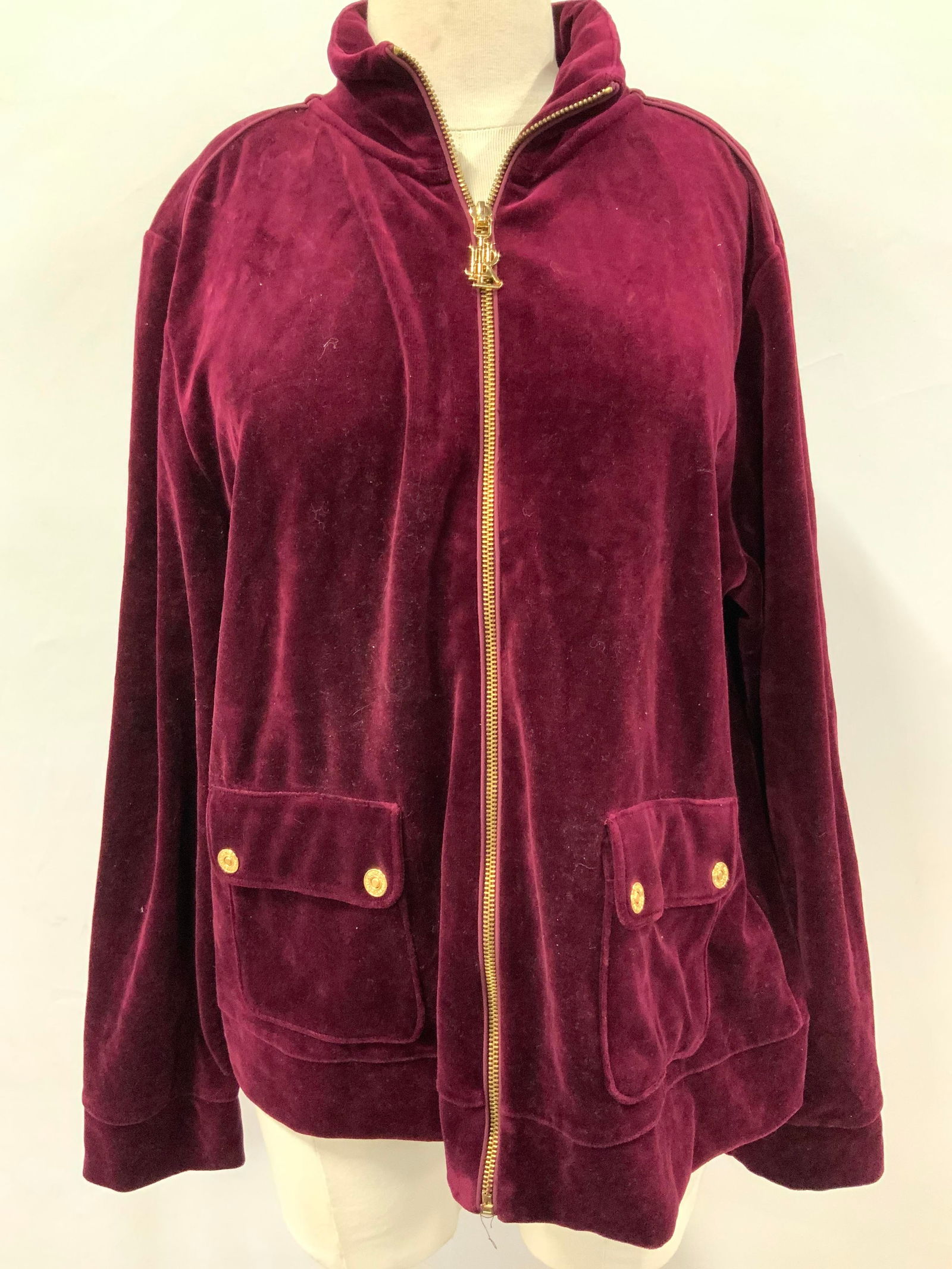 Ralph Lauren Cotton Zip Up Velvet Jacket (1 of 9)