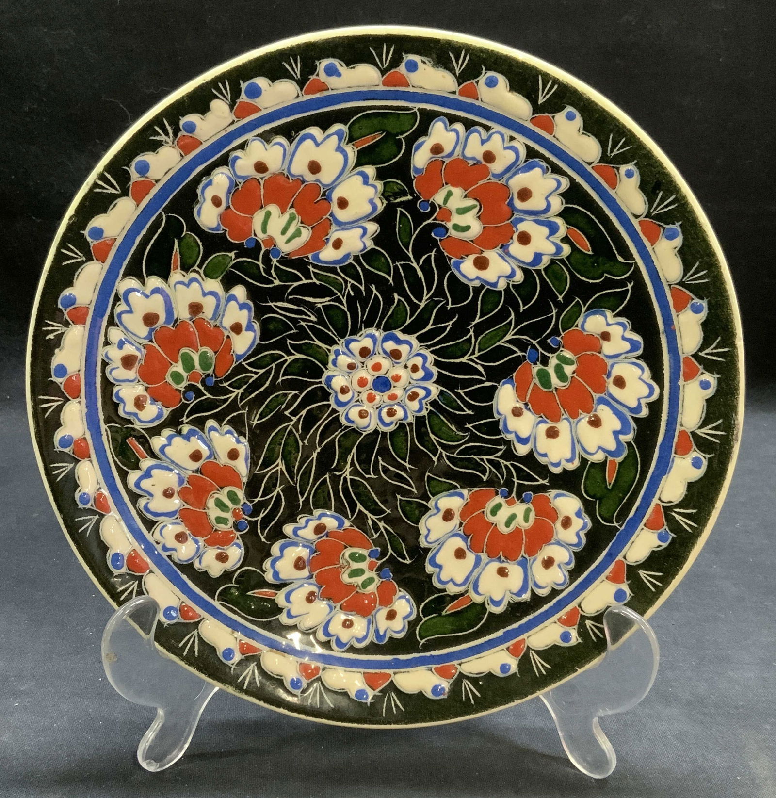 Halic Cini Floral Ceramic Plate, Turkey (1 of 6)
