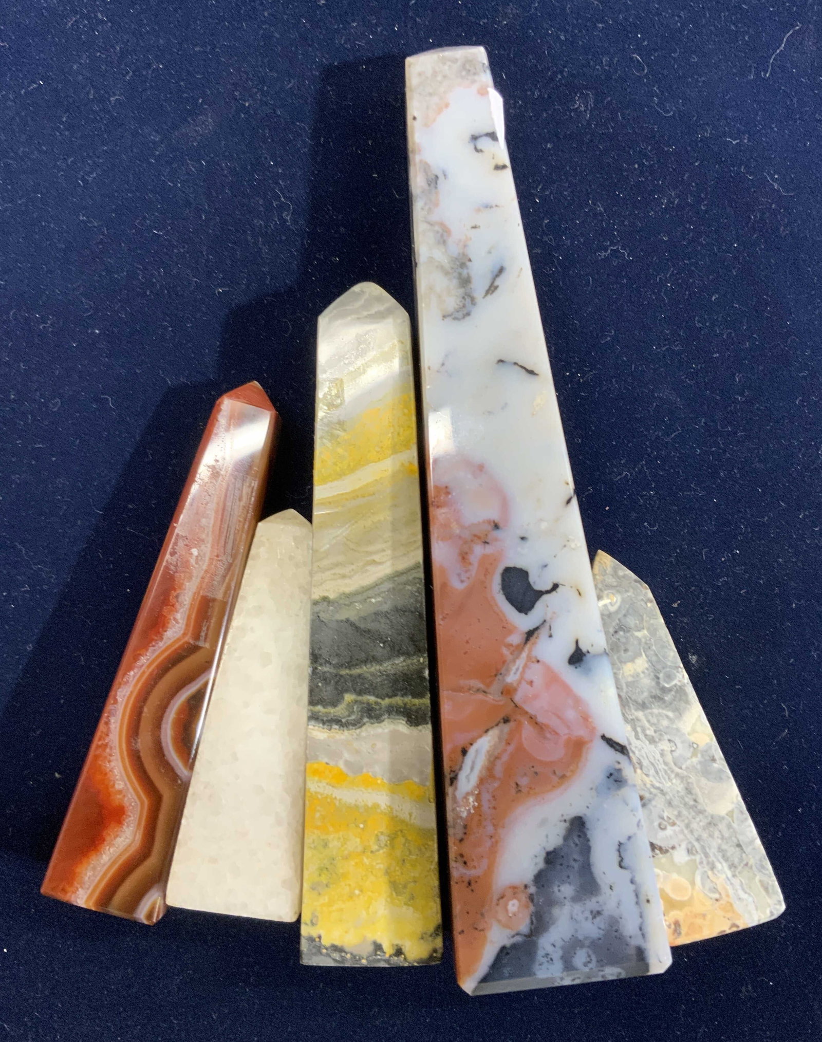 Lot 5 Polished Natural Stone Obelisks (1 of 8)