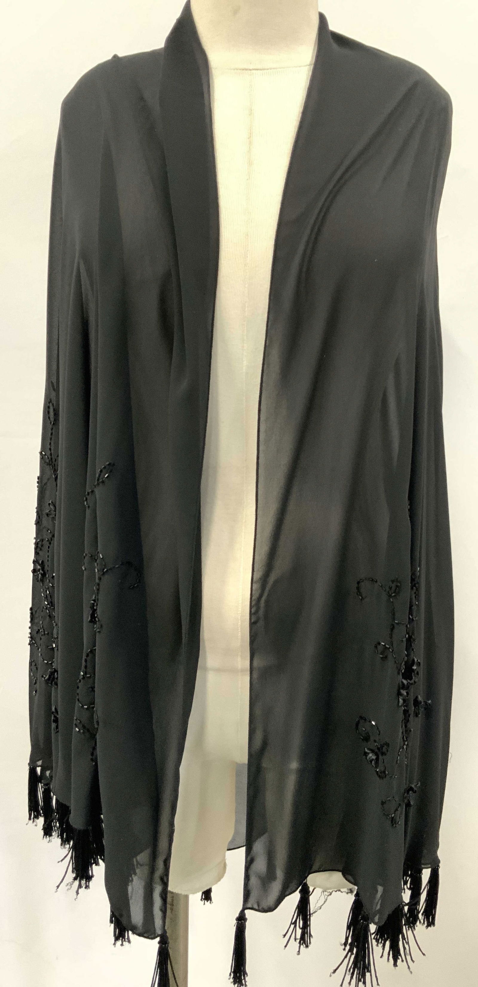 Milla Bell Km Collection Beaded Sheer Shawl (1 of 8)