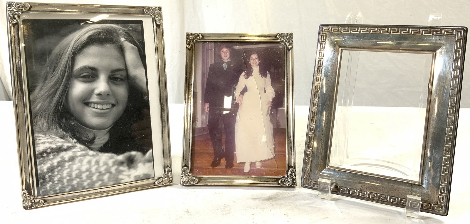 Lot 3 Vntg Silver Plated Picture Frames (1 of 7)