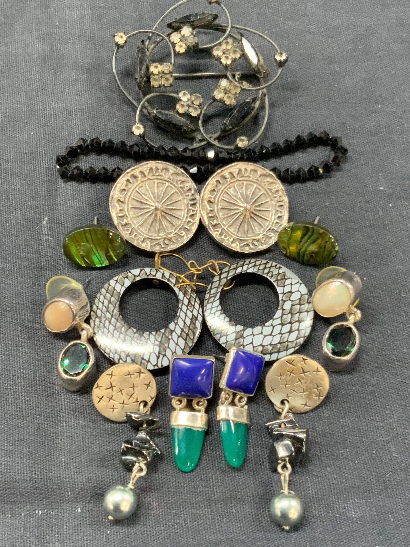 Lot 8 Jewelry Sterling Silver & Chicos + (1 of 9)