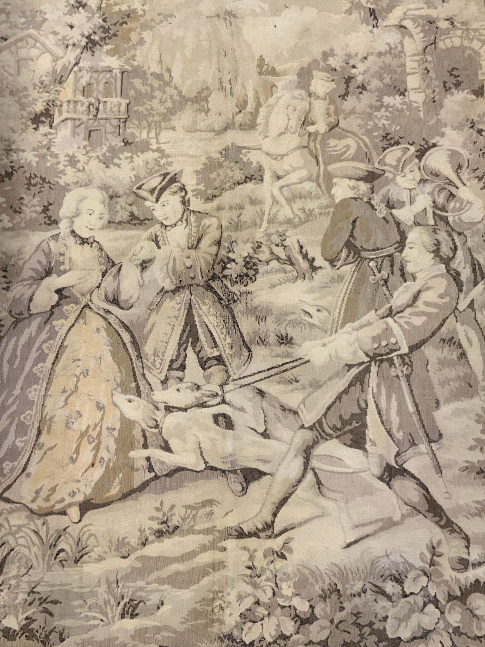 Antique French Woven Tapestry 5ft x4ft (1 of 10)