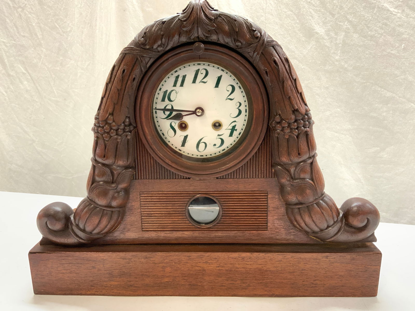 Antique KIENZLE Carved Wooden Mantle Clock German (1 of 20)