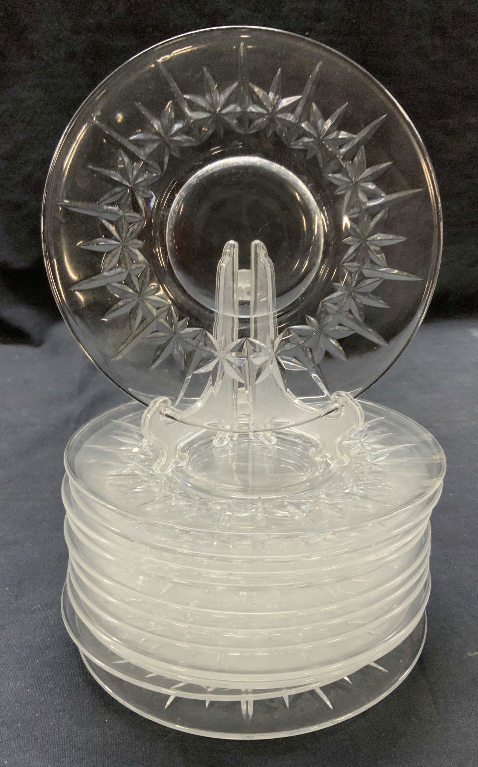 Set 12 Cut Glass Plates, 6.25 in. (1 of 7)
