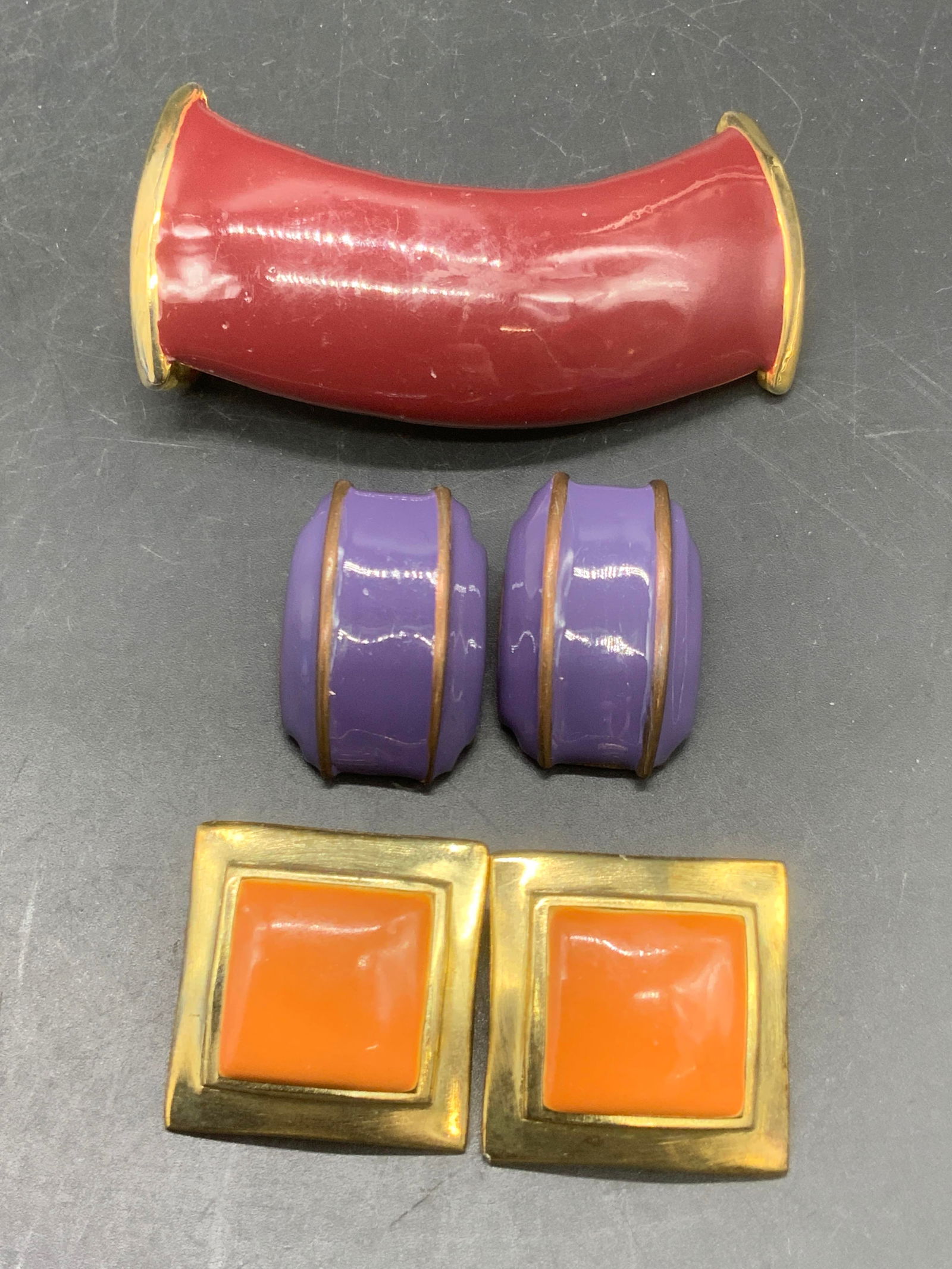 Lot 3 ROBIN KAHN & More Vintage Enamel Jewelry (1 of 9)